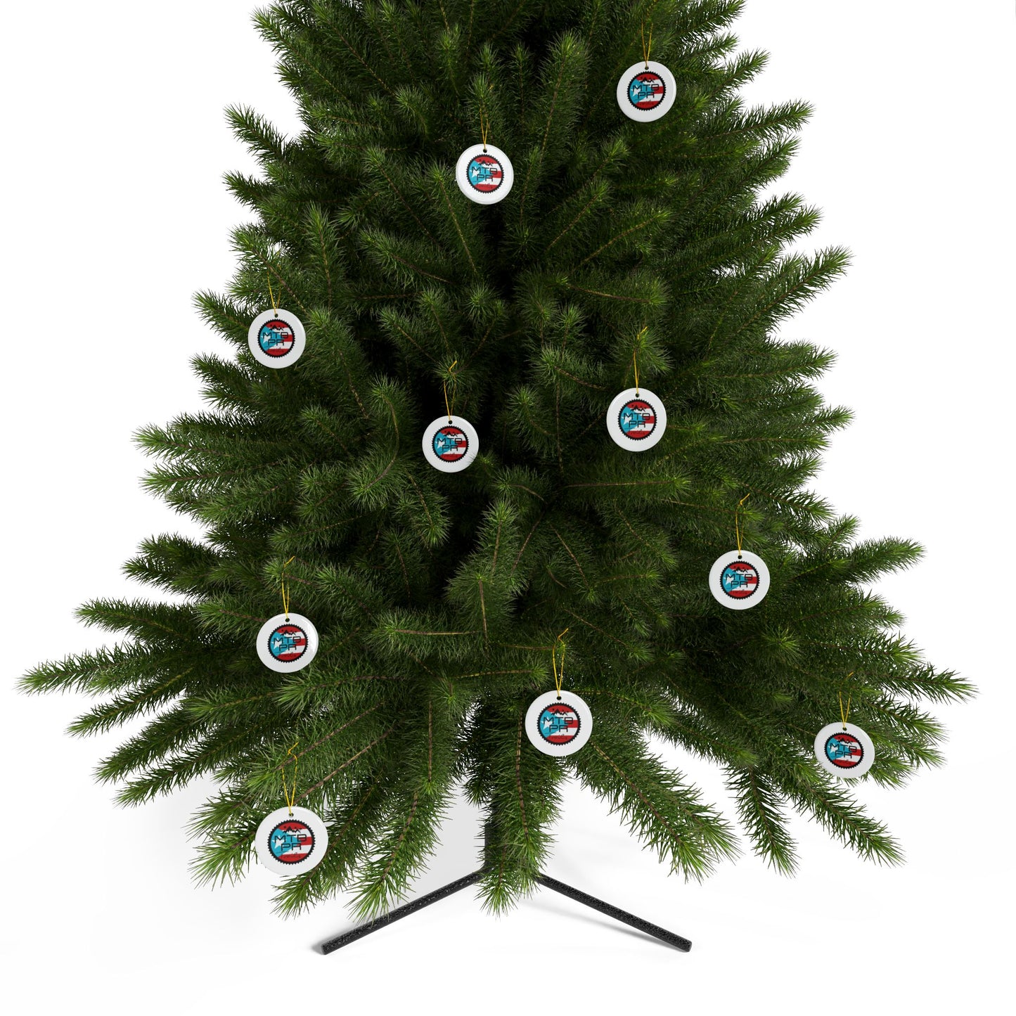 MTB PR Traila - Bandera - Ceramic Ornaments, 2-Side Print, (1pc, 3pcs, 5pcs, 10pcs)