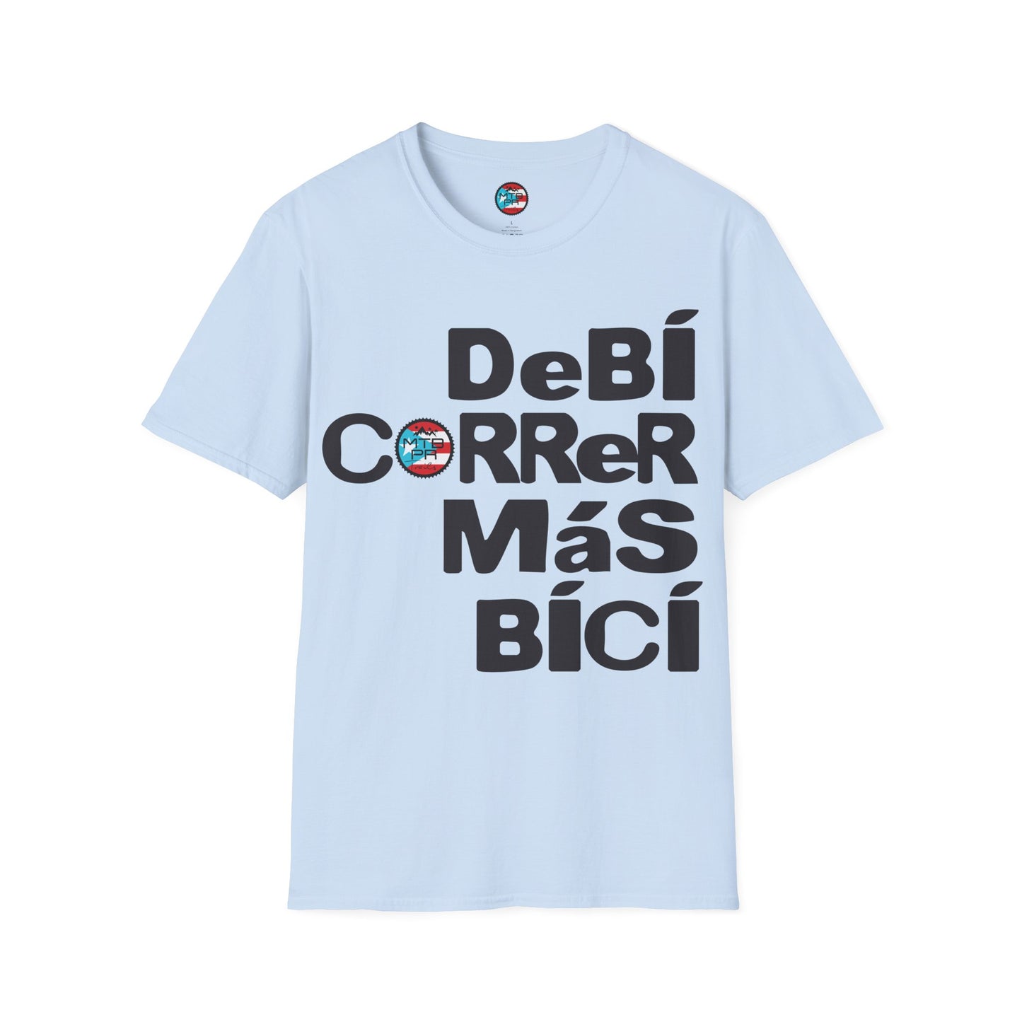 DeBI CoRReR MaS BICI - Black - MTB PR TRAILS - Unisex Softstyle T-Shirt