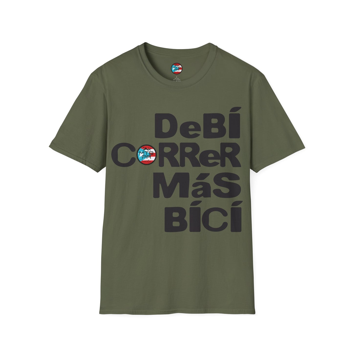 DeBI CoRReR MaS BICI - Black - MTB PR TRAILS - Unisex Softstyle T-Shirt