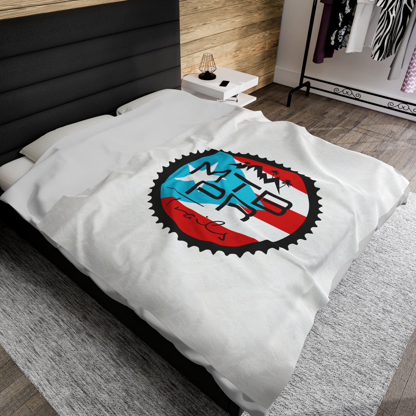 Velveteen Plush Blanket - MTB PR Trals - Bandera