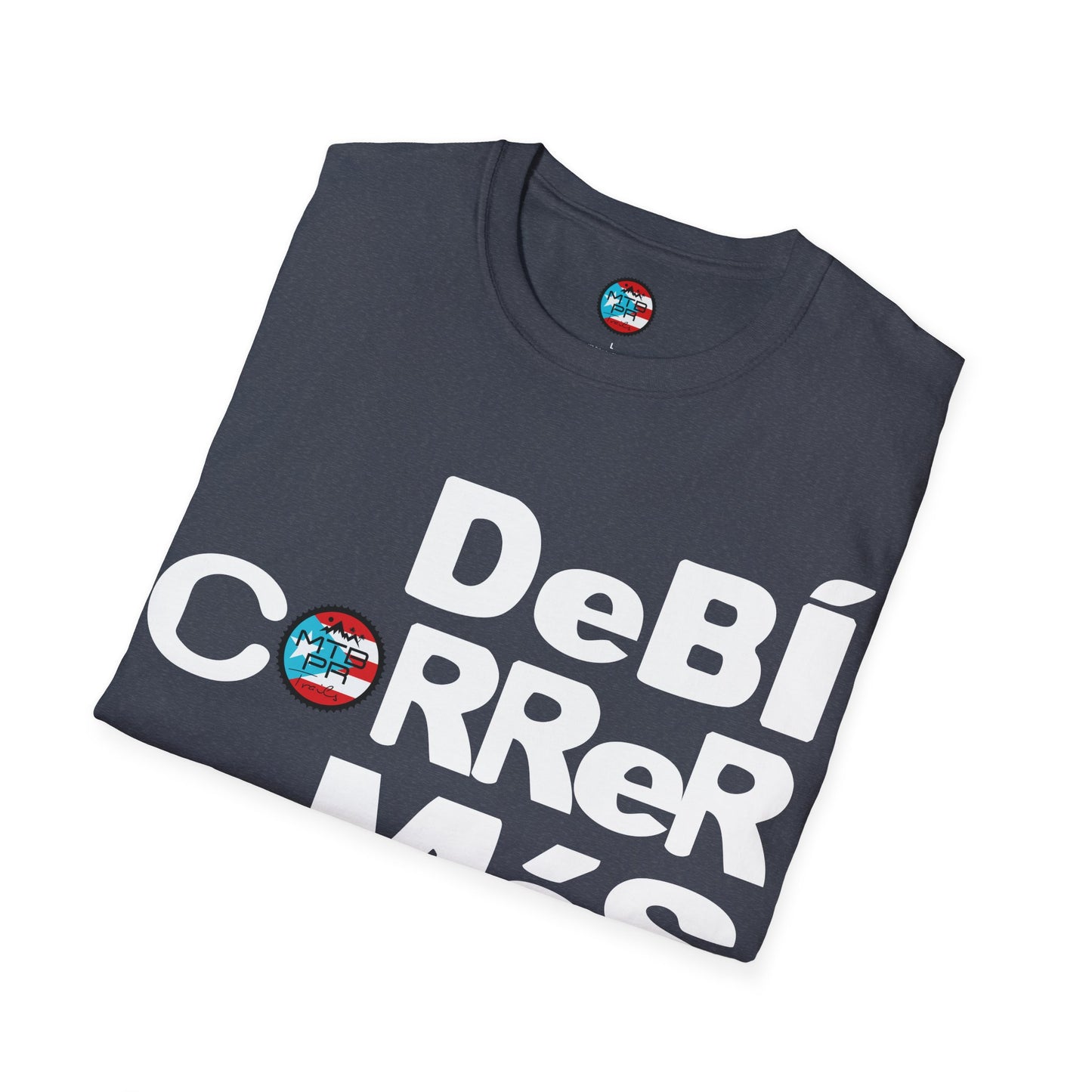 DeBI CoRReR MaS BICI - White - MTB PR TRAILS - Unisex Softstyle T-Shirt