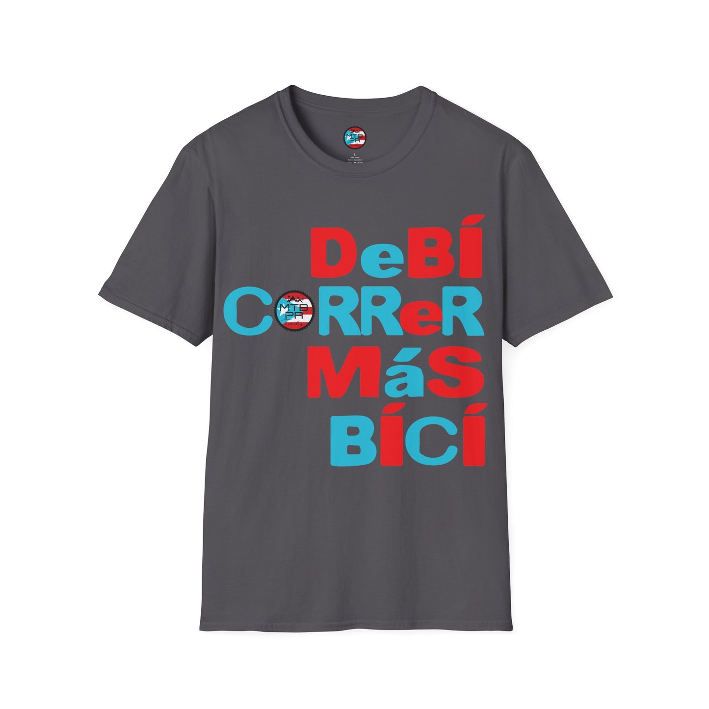 DeBI CoRReR MaS BICI - Bandera - MTB PR TRAILS - Unisex Softstyle T-Shirt