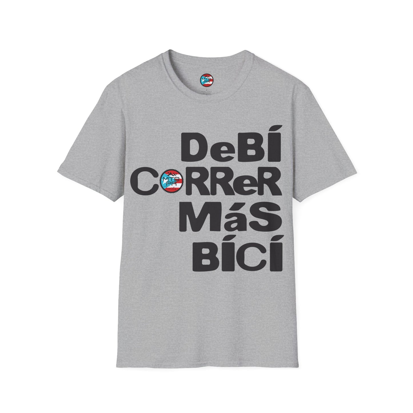 DeBI CoRReR MaS BICI - Black - MTB PR TRAILS - Unisex Softstyle T-Shirt