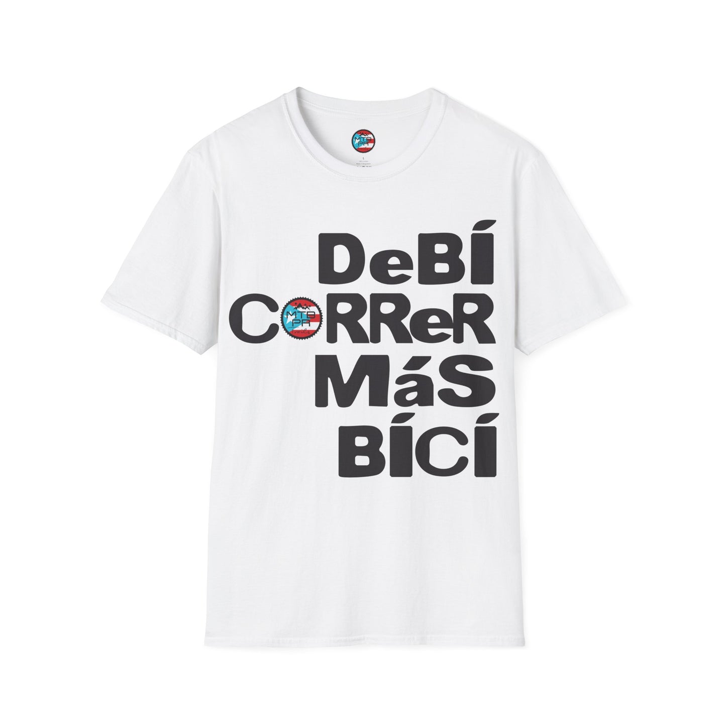 DeBI CoRReR MaS BICI - Black - MTB PR TRAILS - Unisex Softstyle T-Shirt