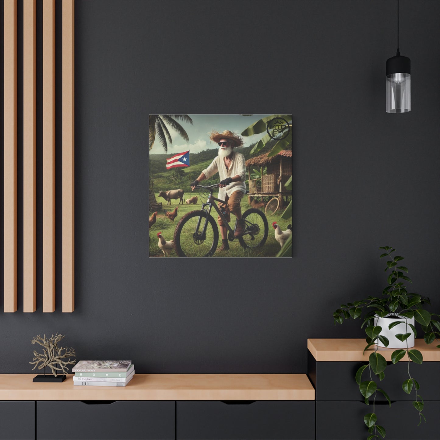 El Jibaro MTB - Matte Canvas, Stretched, 1.25"