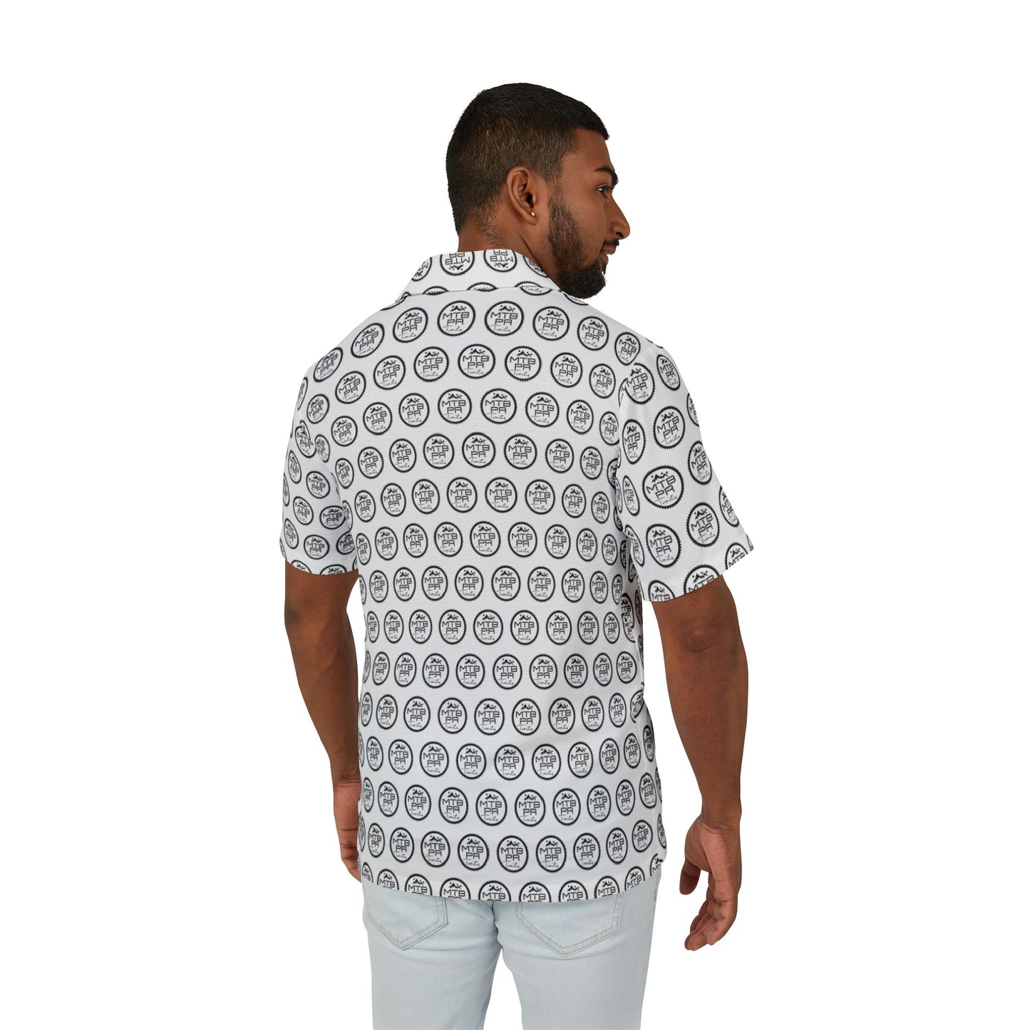 Men's Hawaiian Camp Shirt (AOP) - MTB PR Trails - OG