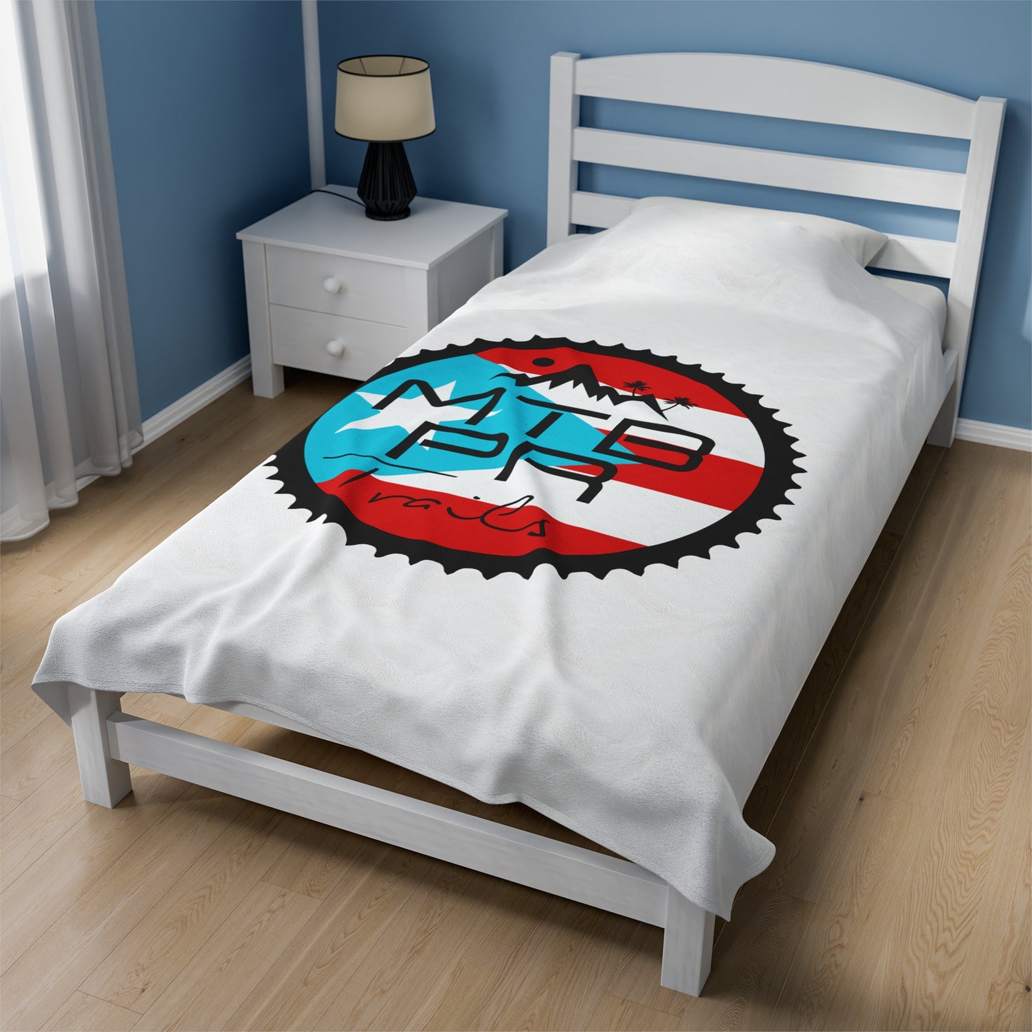 Velveteen Plush Blanket - MTB PR Trals - Bandera