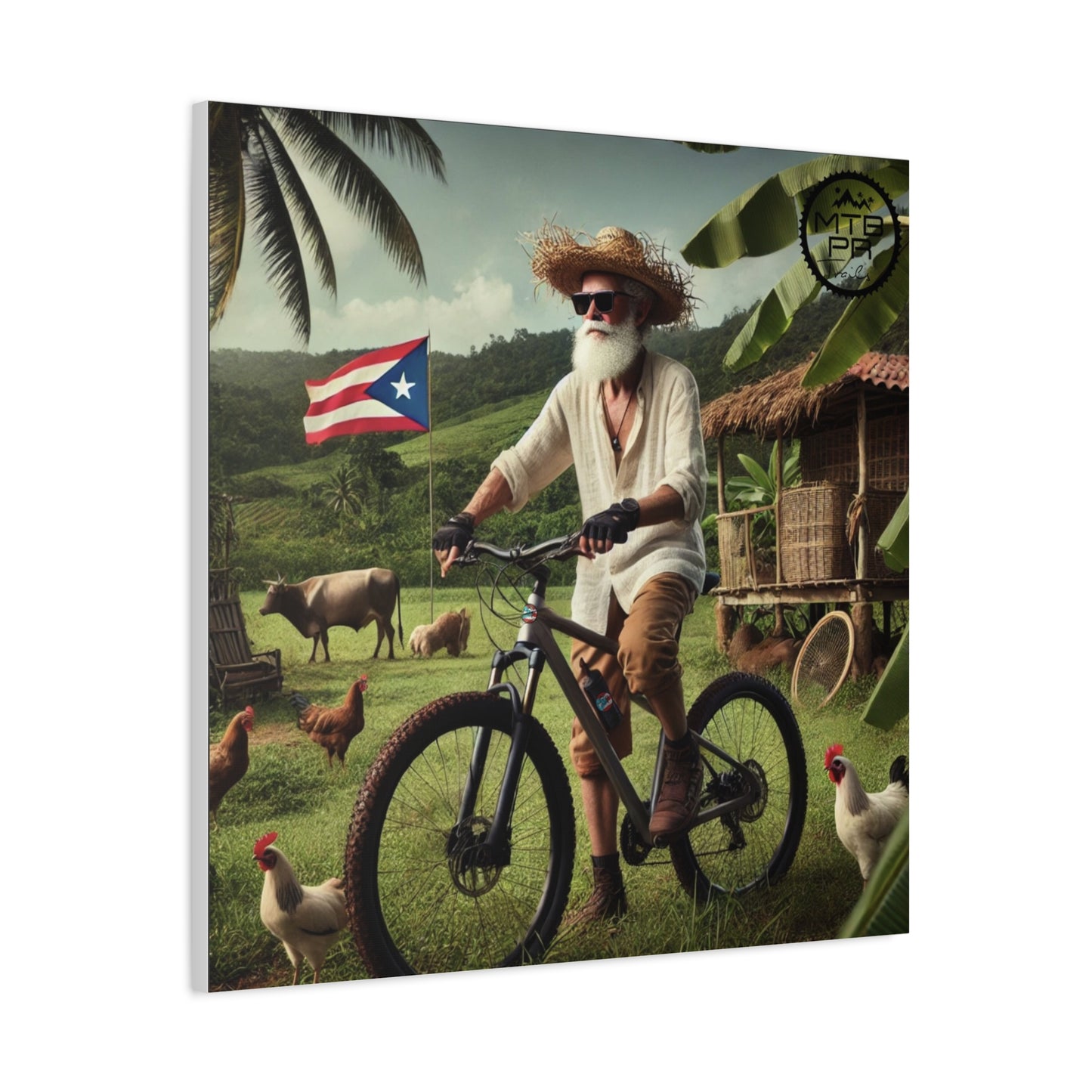 El Jibaro MTB - Matte Canvas, Stretched, 1.25"