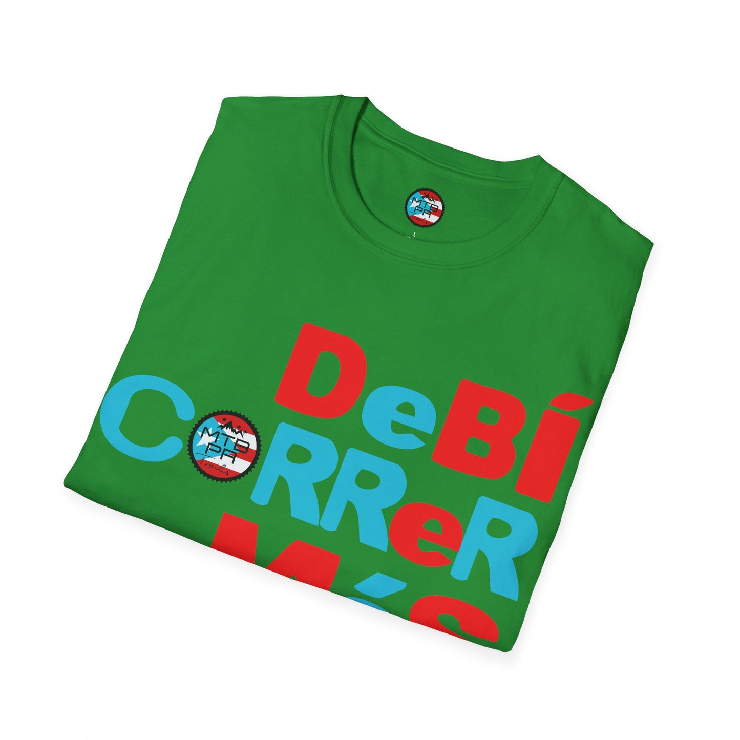 DeBI CoRReR MaS BICI - Bandera - MTB PR TRAILS - Unisex Softstyle T-Shirt