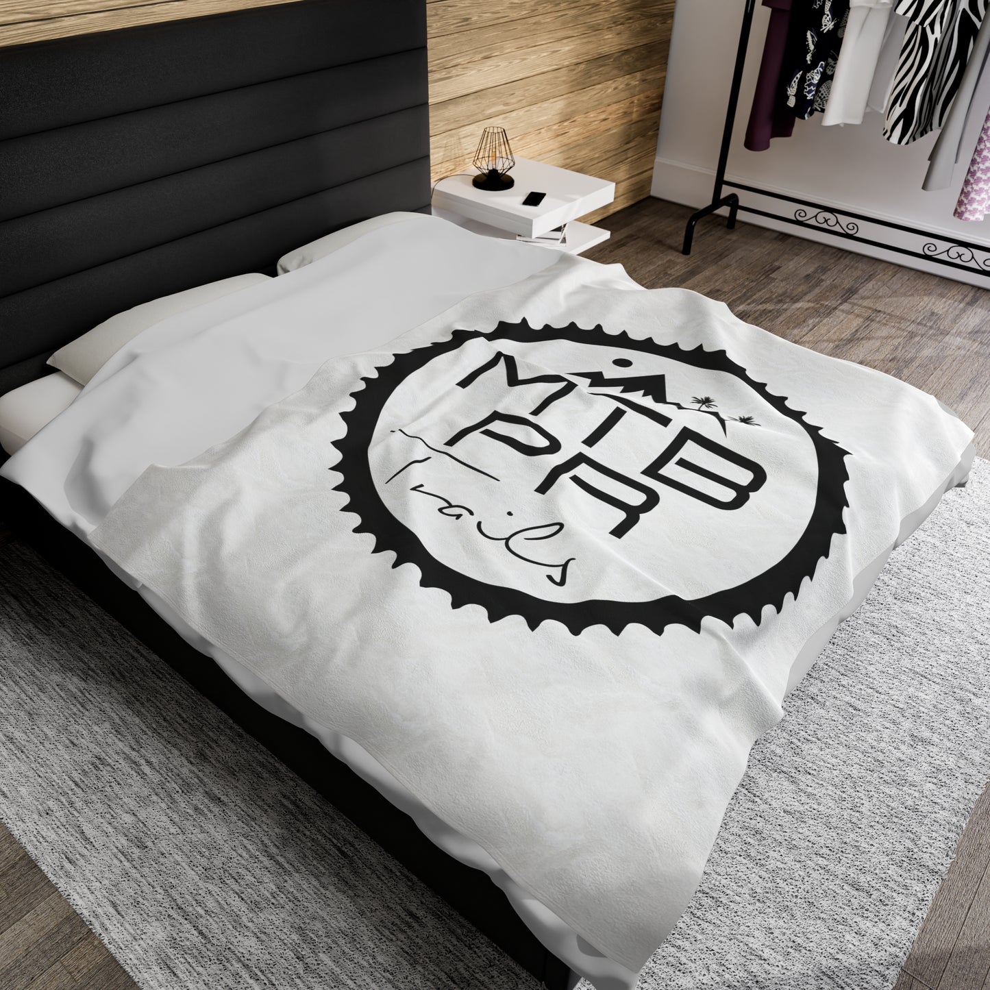 MTB PR Trails - OG Logo Velveteen Plush Blanket