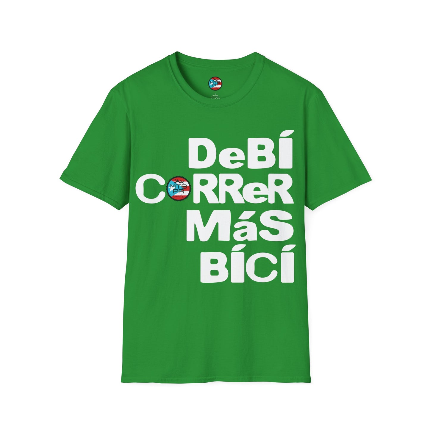 DeBI CoRReR MaS BICI - White - MTB PR TRAILS - Unisex Softstyle T-Shirt