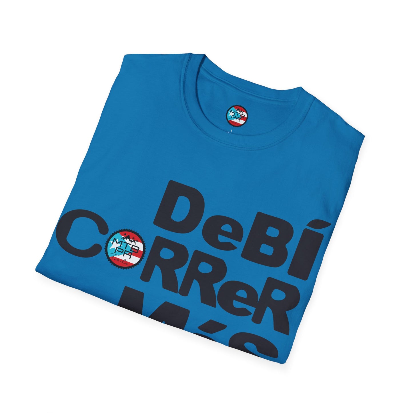 DeBI CoRReR MaS BICI - Black - MTB PR TRAILS - Unisex Softstyle T-Shirt
