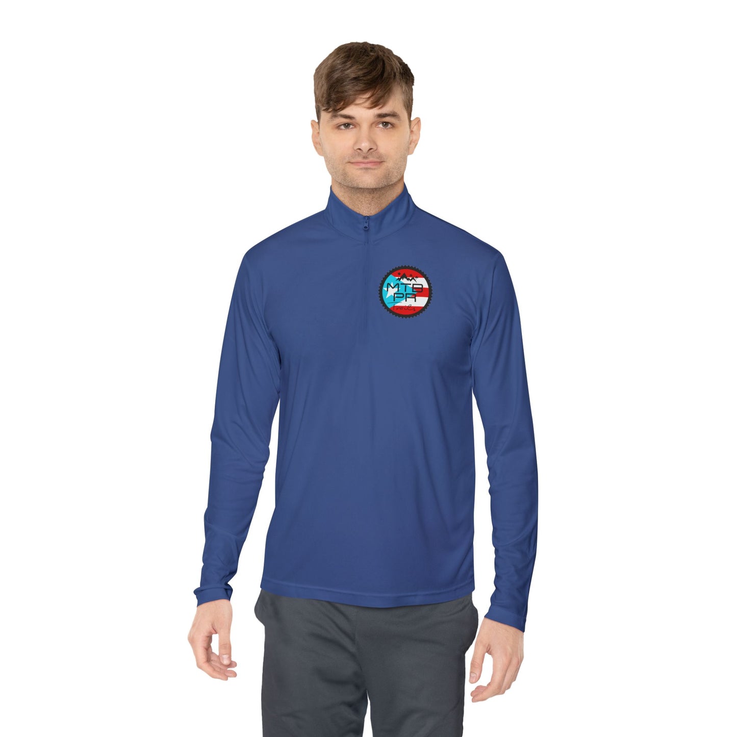 Unisex Quarter-Zip Pullover - MTB PR Trails - Bandera