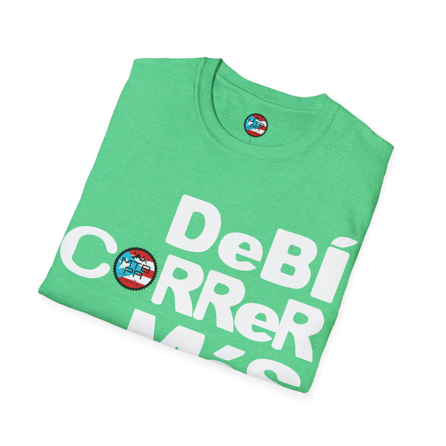 DeBI CoRReR MaS BICI - White - MTB PR TRAILS - Unisex Softstyle T-Shirt
