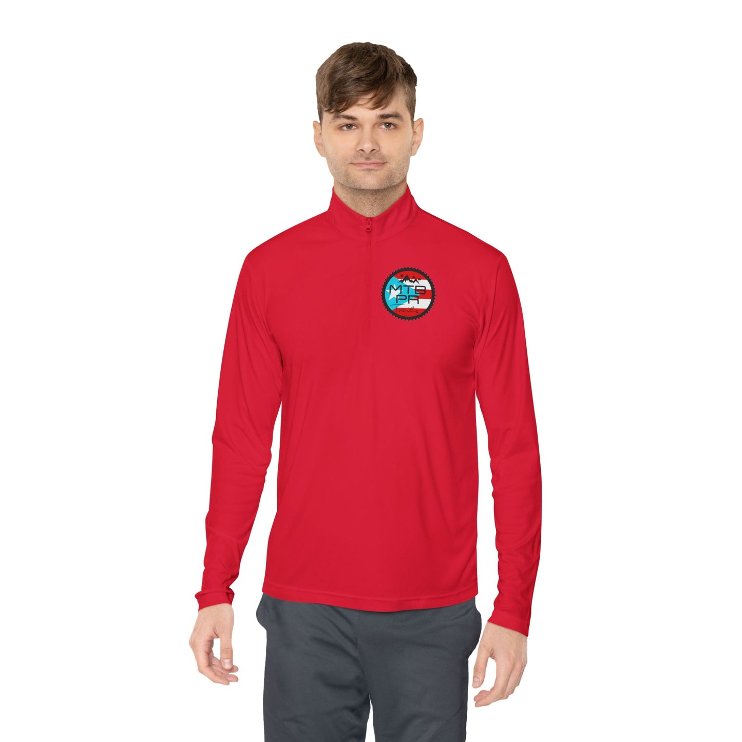 Unisex Quarter-Zip Pullover - MTB PR Trails - Bandera