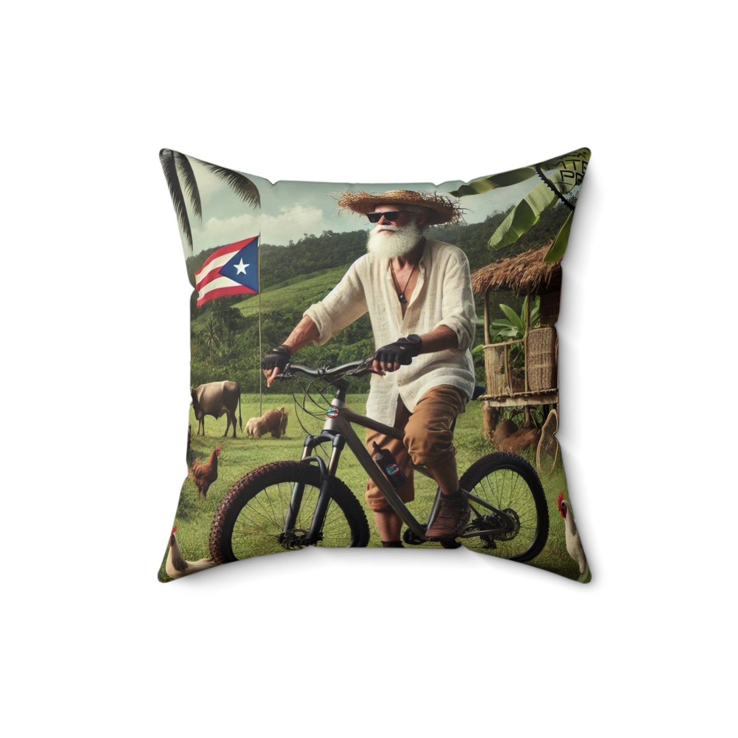 El Jibaro MTB - OG - Spun Polyester Square Pillow