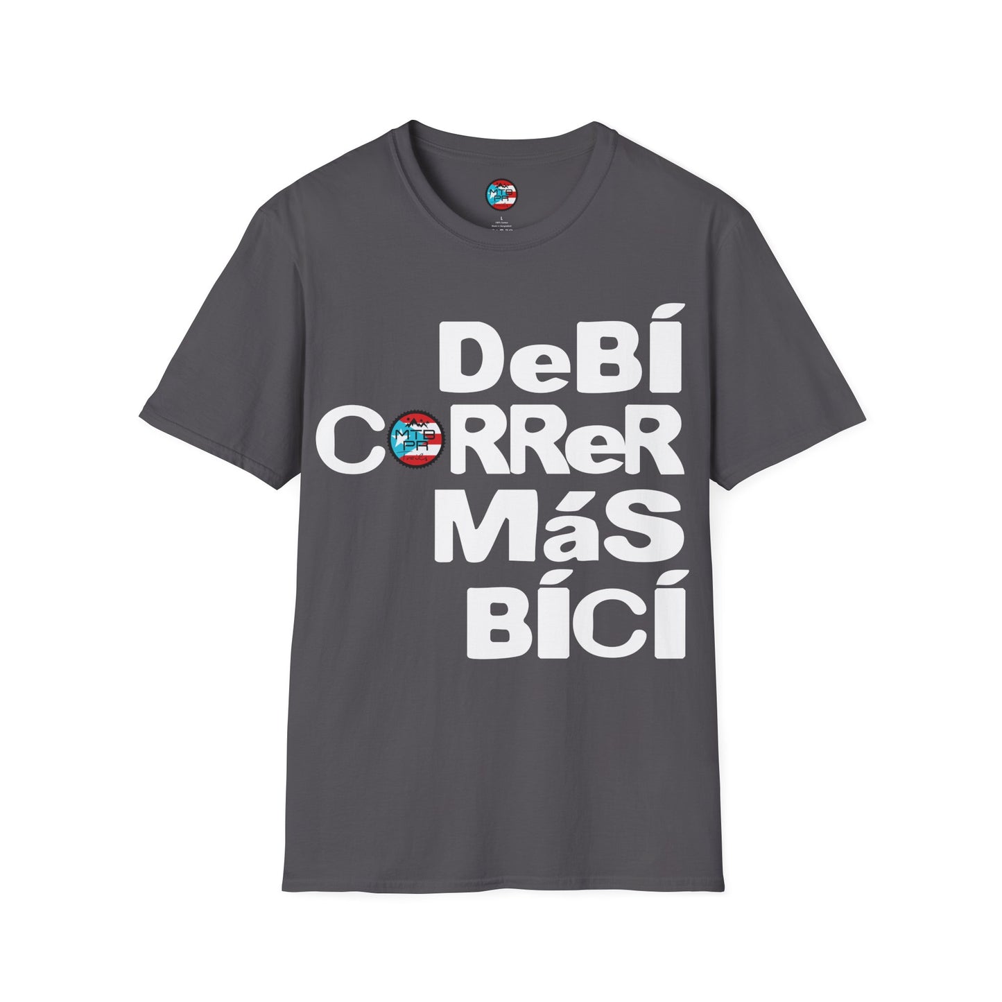 DeBI CoRReR MaS BICI - White - MTB PR TRAILS - Unisex Softstyle T-Shirt