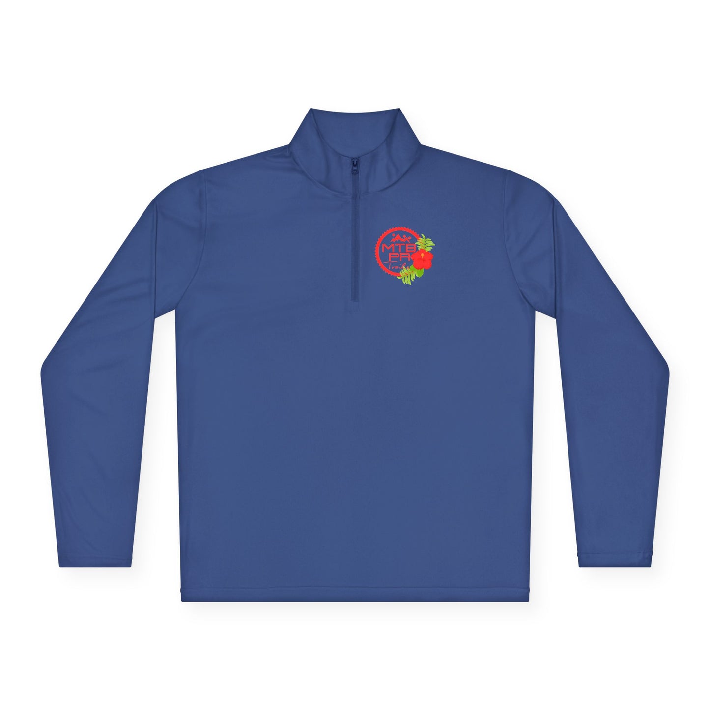 Unisex Quarter-Zip Pullover - MTB PR Trails - Amapola