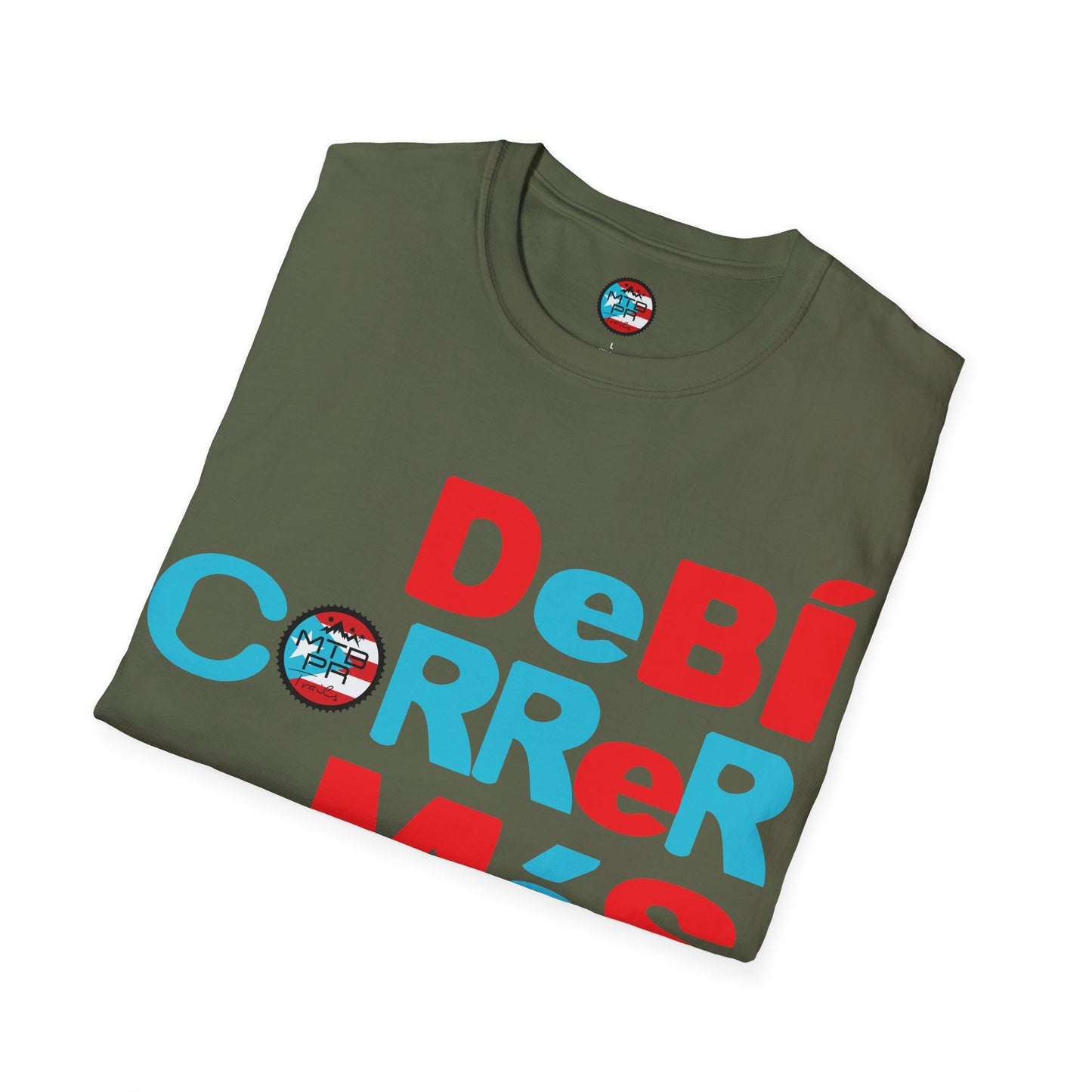 DeBI CoRReR MaS BICI - Bandera - MTB PR TRAILS - Unisex Softstyle T-Shirt