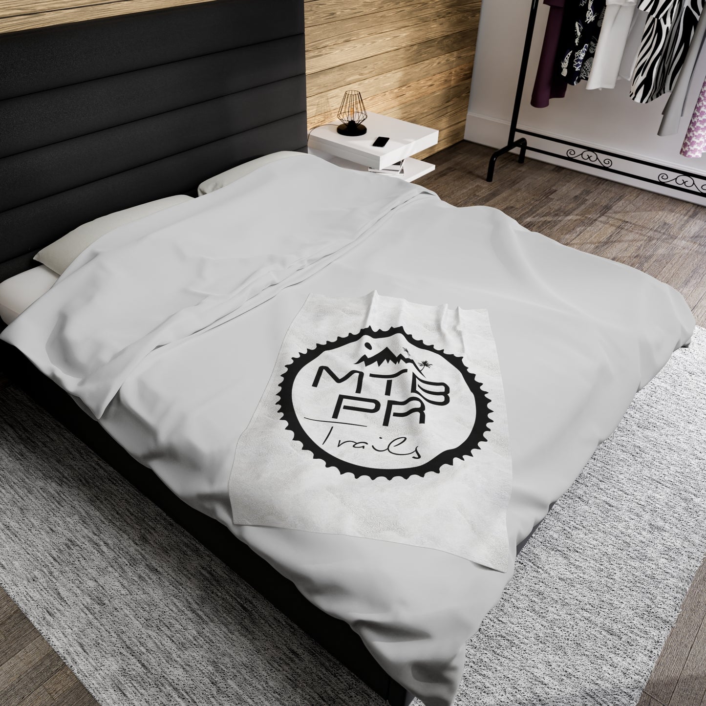 MTB PR Trails - OG Logo Velveteen Plush Blanket
