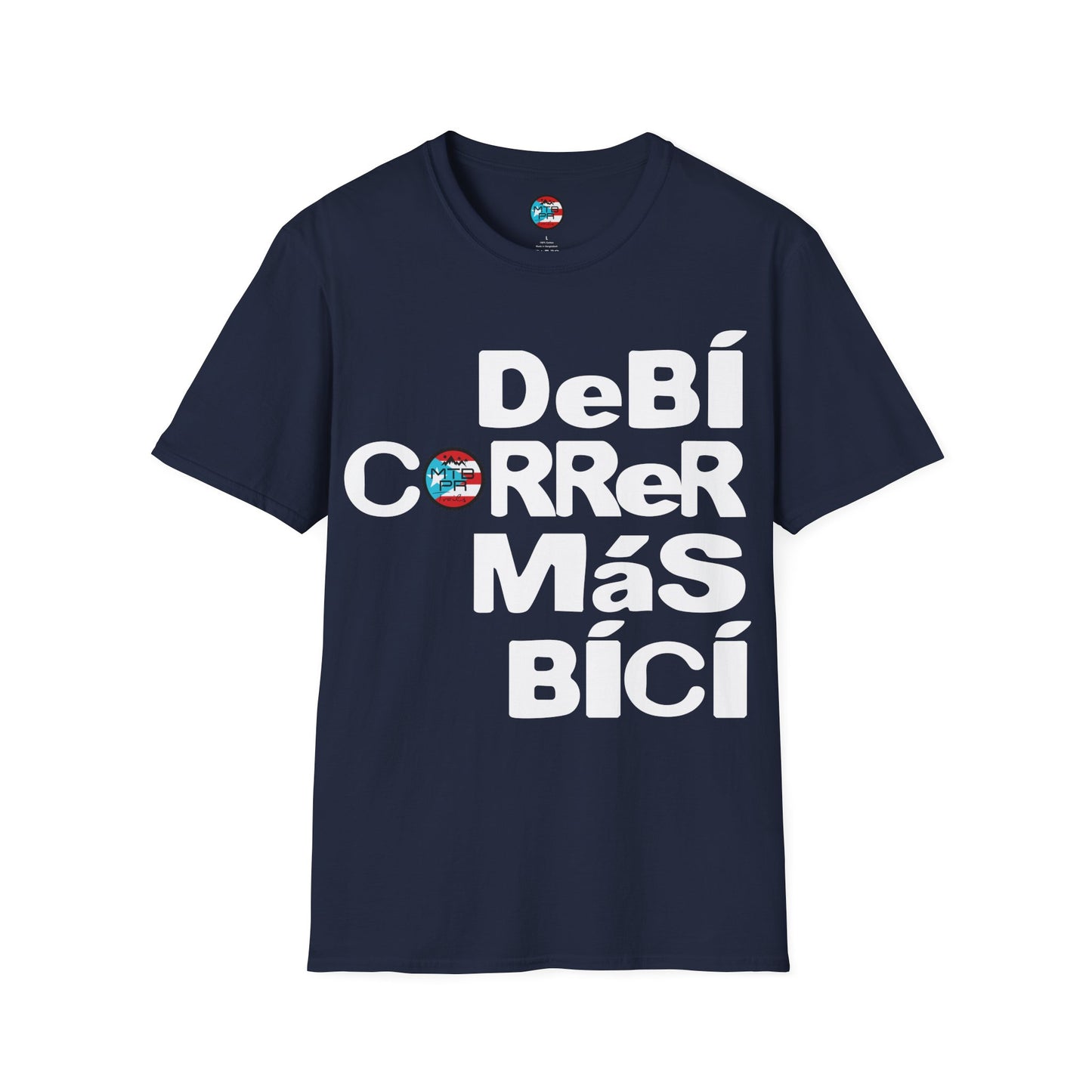 DeBI CoRReR MaS BICI - White - MTB PR TRAILS - Unisex Softstyle T-Shirt