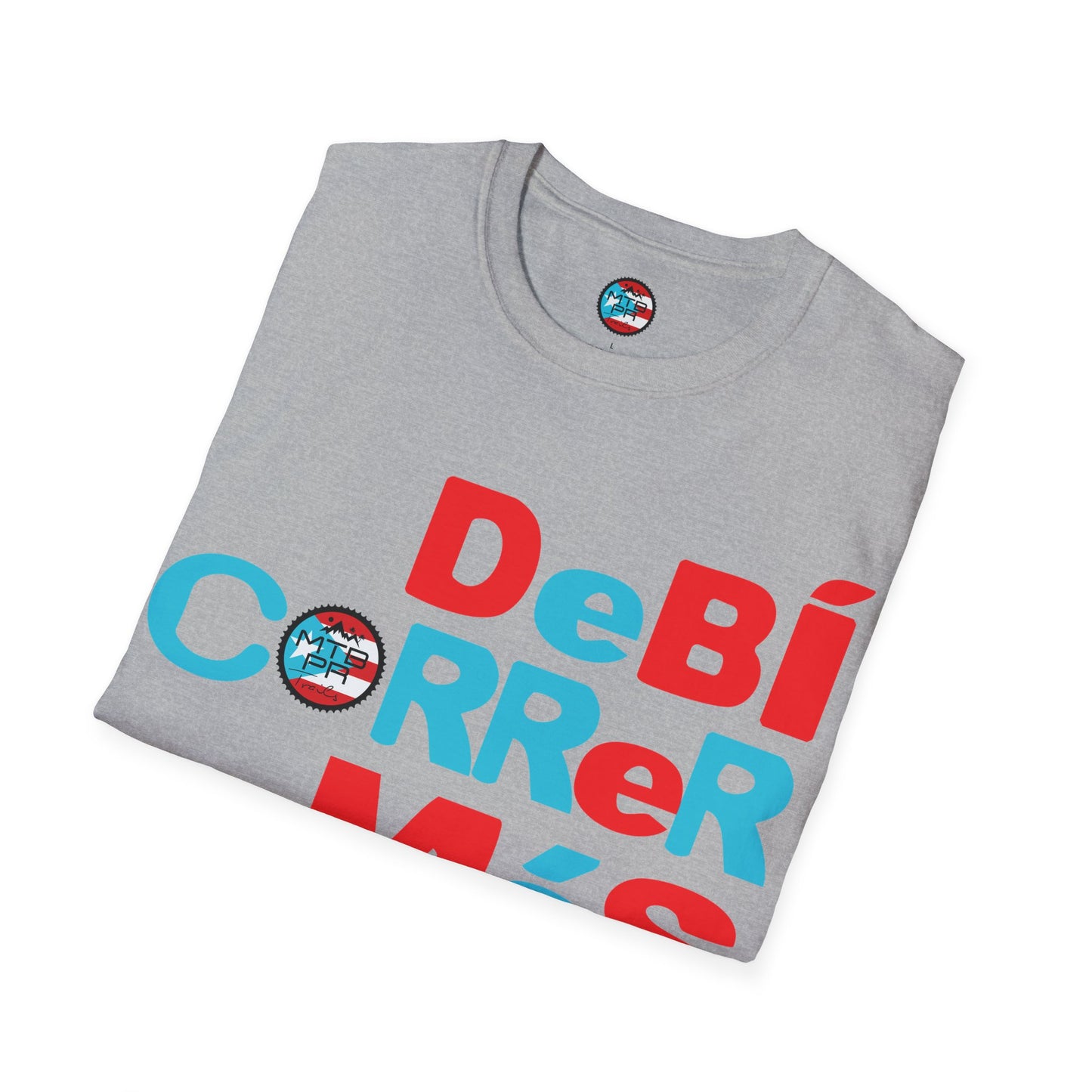 DeBI CoRReR MaS BICI - Bandera - MTB PR TRAILS - Unisex Softstyle T-Shirt