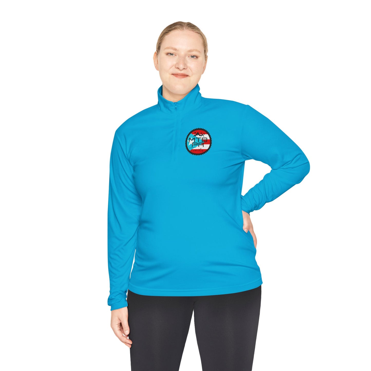 Unisex Quarter-Zip Pullover - MTB PR Trails - Bandera