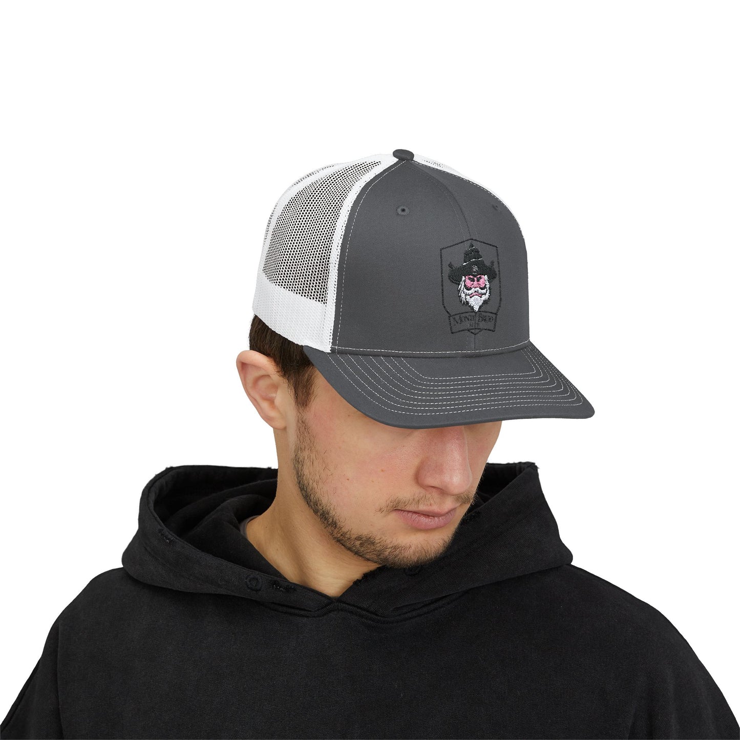 Snapback Trucker Cap - Monte Brujo MTB Trail Logo Design - Guayam Puerto Rico