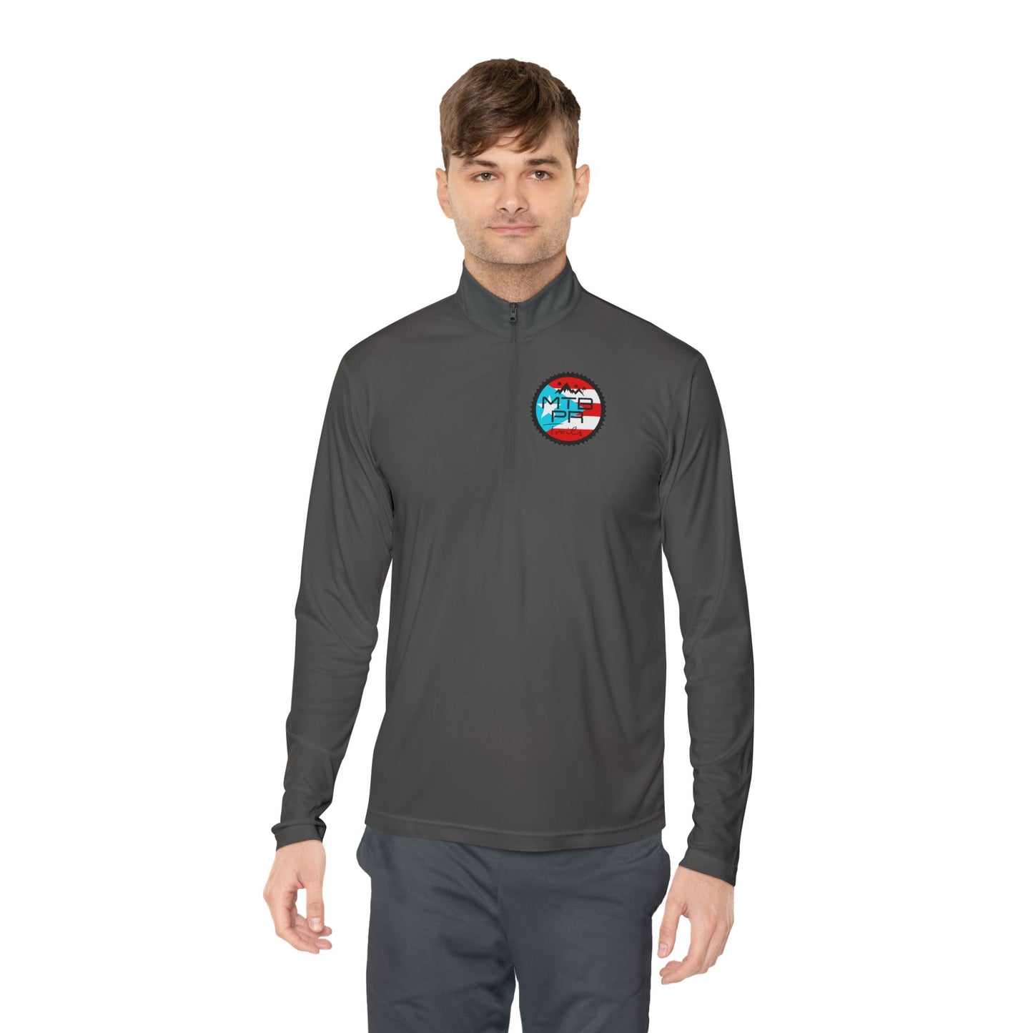 Unisex Quarter-Zip Pullover - MTB PR Trails - Bandera