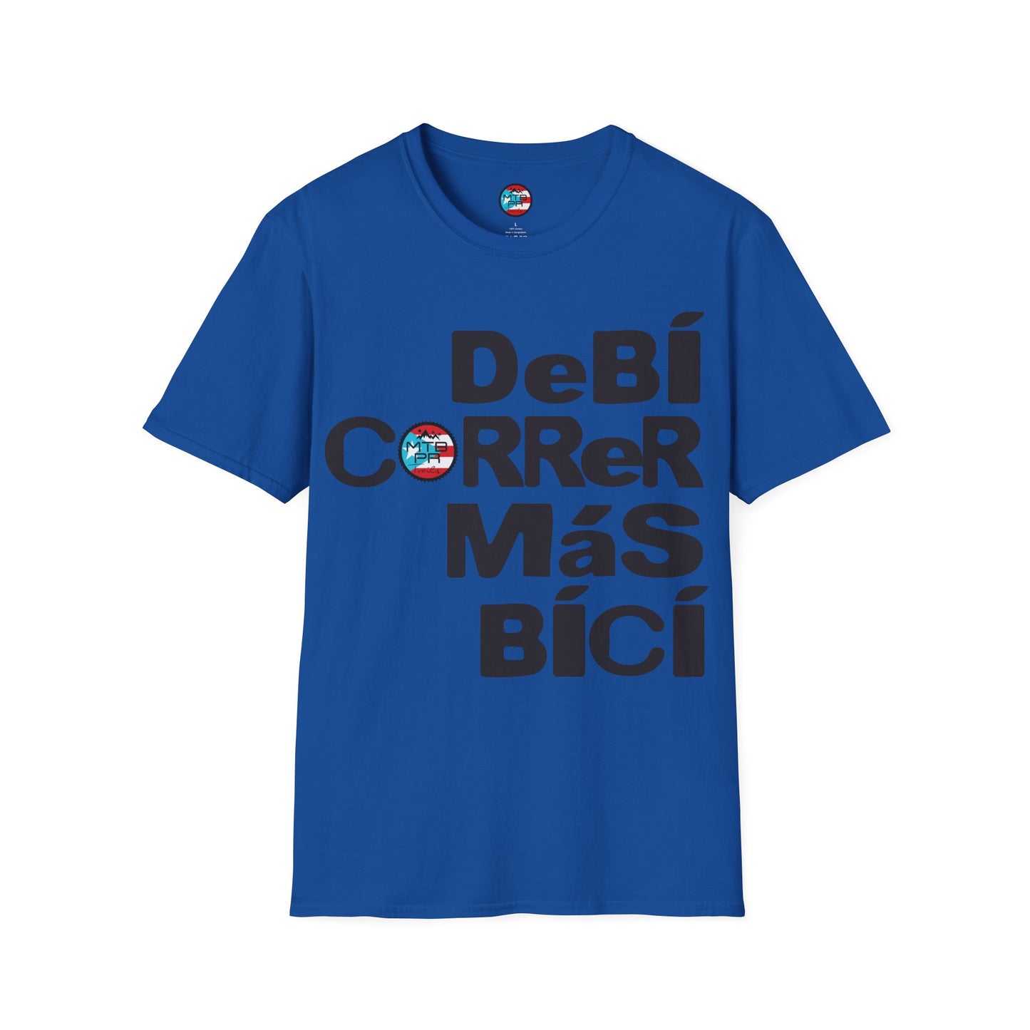DeBI CoRReR MaS BICI - Black - MTB PR TRAILS - Unisex Softstyle T-Shirt