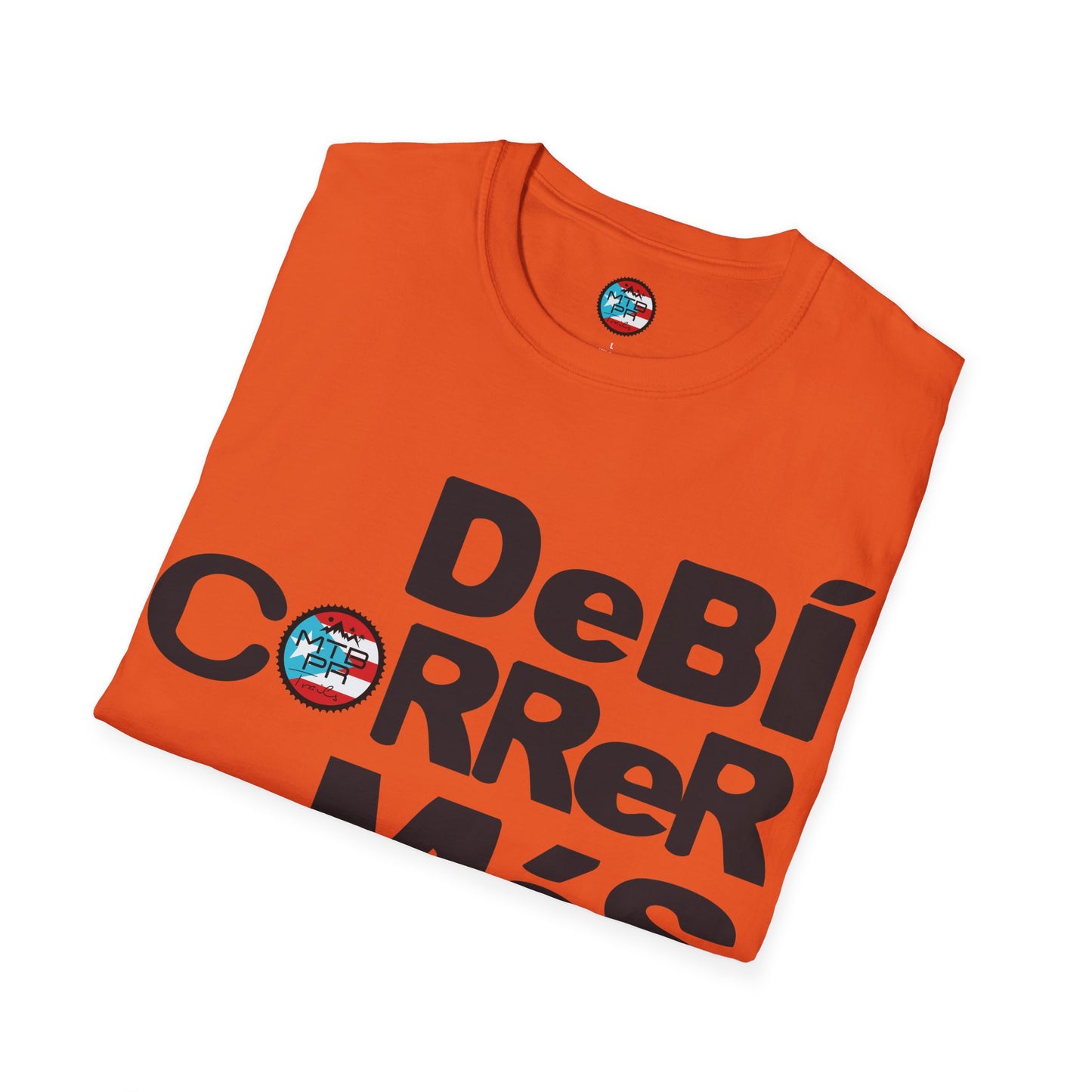 DeBI CoRReR MaS BICI - Black - MTB PR TRAILS - Unisex Softstyle T-Shirt