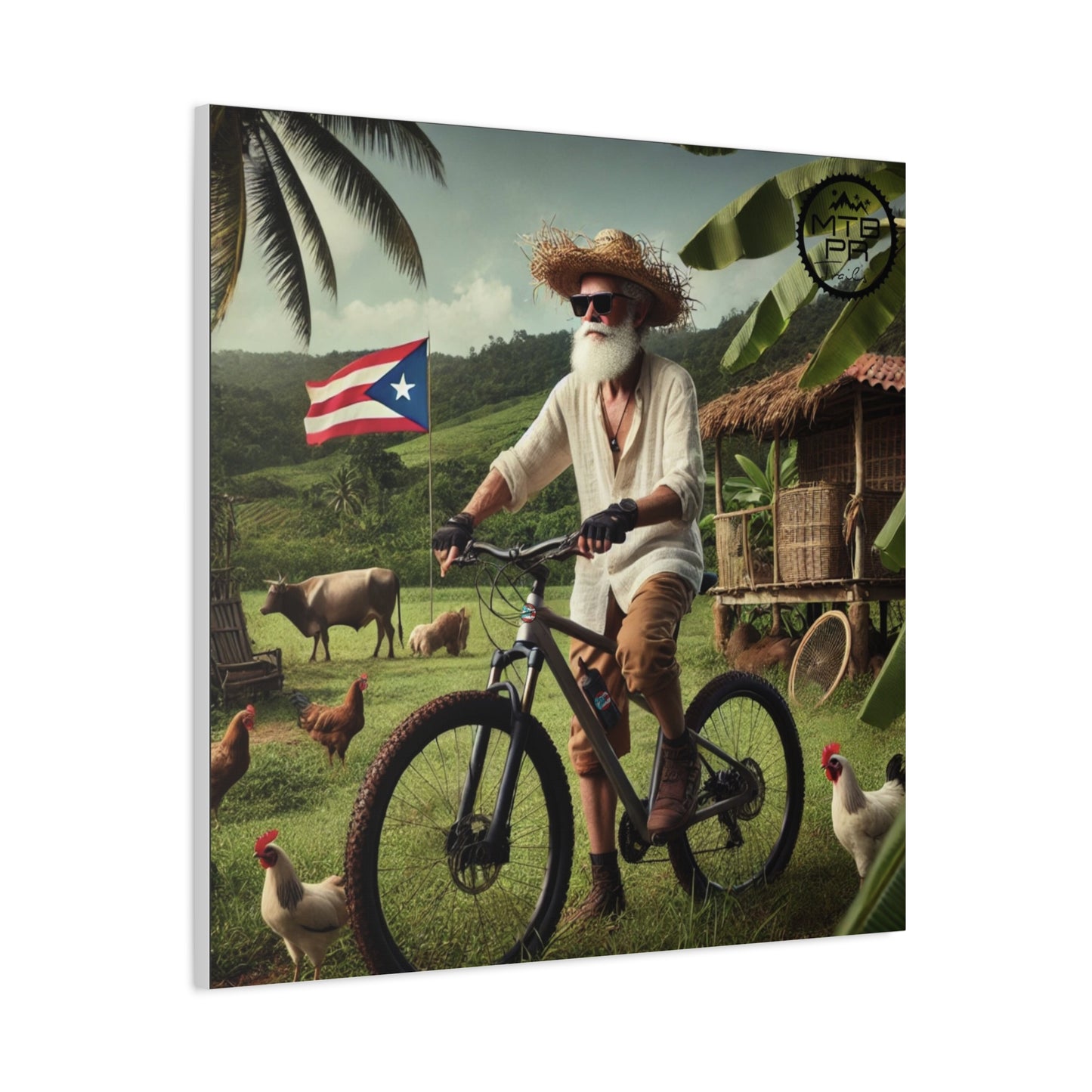 El Jibaro MTB - Matte Canvas, Stretched, 1.25"