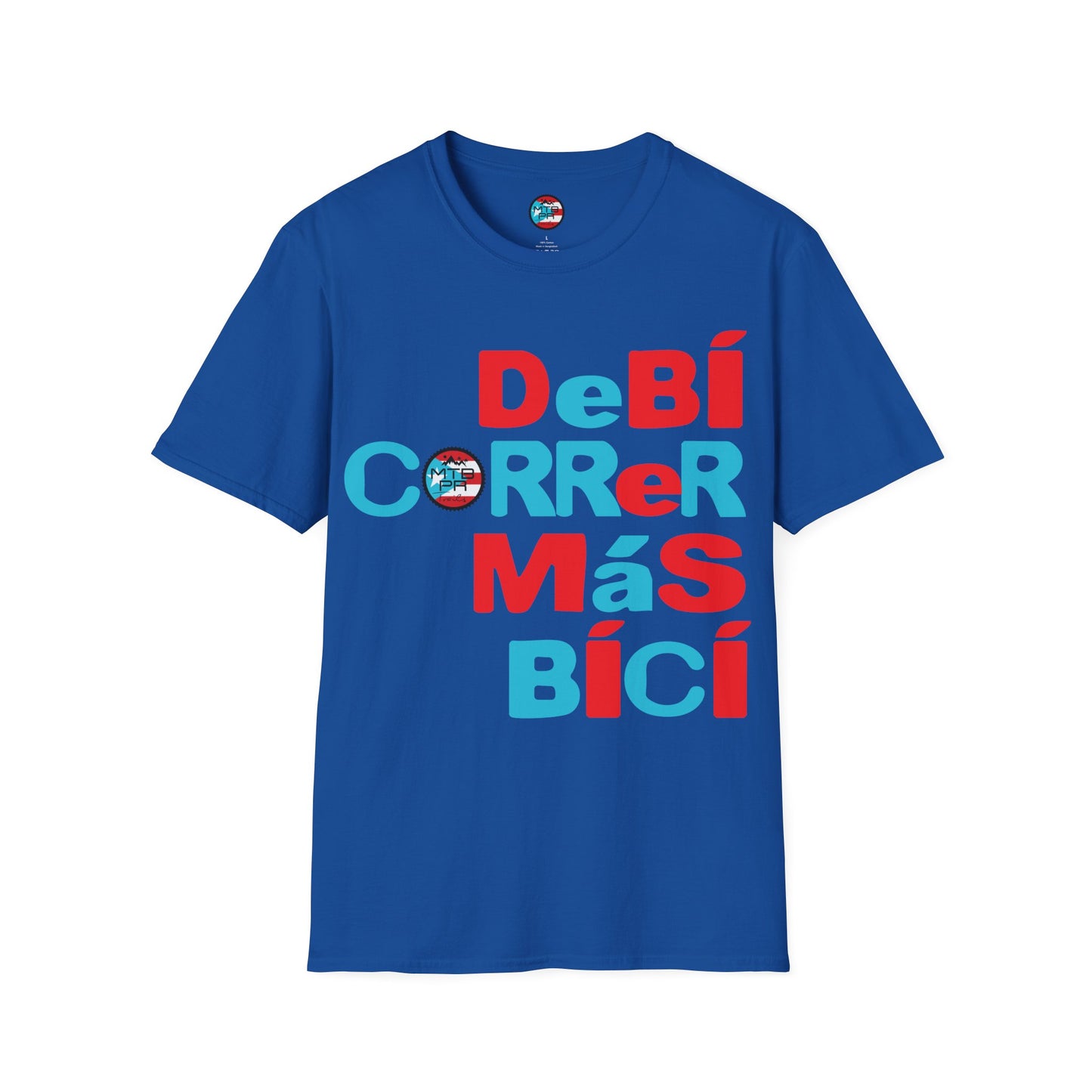 DeBI CoRReR MaS BICI - Bandera - MTB PR TRAILS - Unisex Softstyle T-Shirt