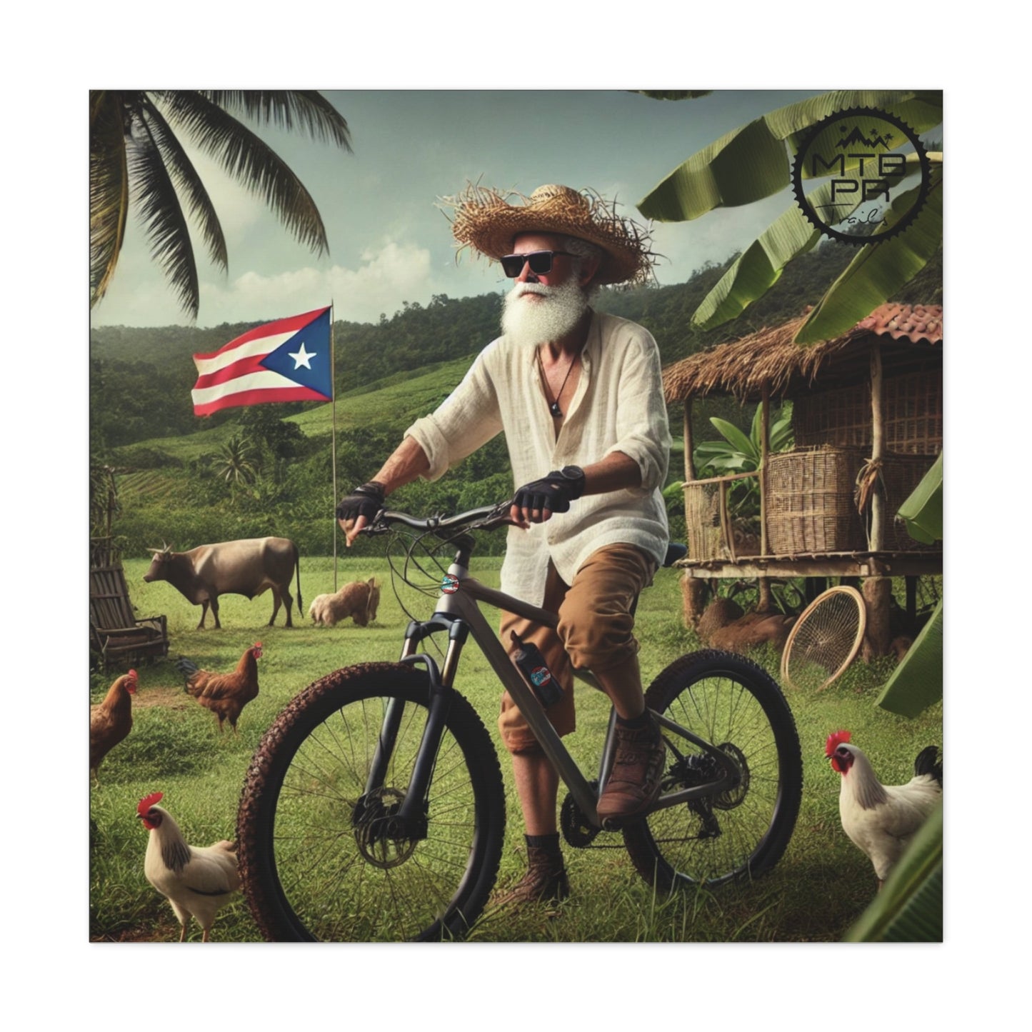El Jibaro MTB - Matte Canvas, Stretched, 1.25"