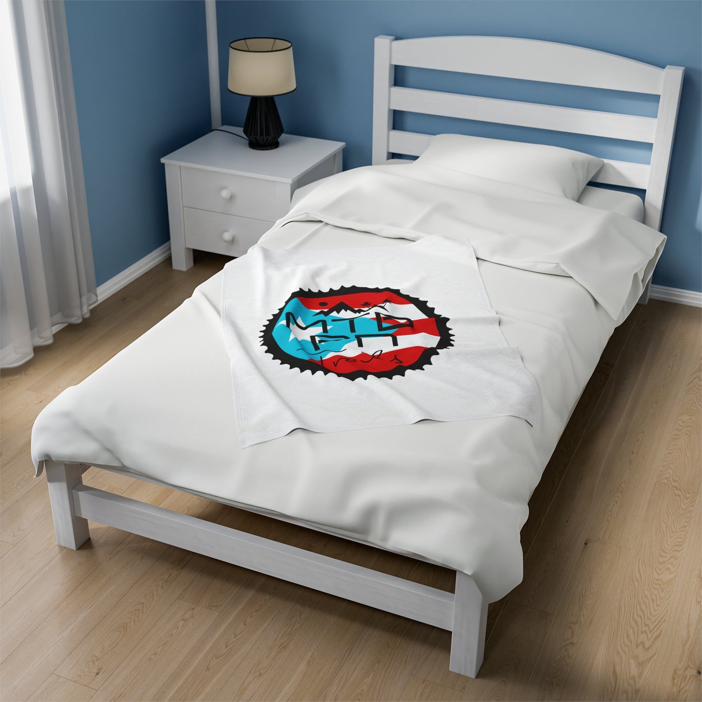 Velveteen Plush Blanket - MTB PR Trals - Bandera