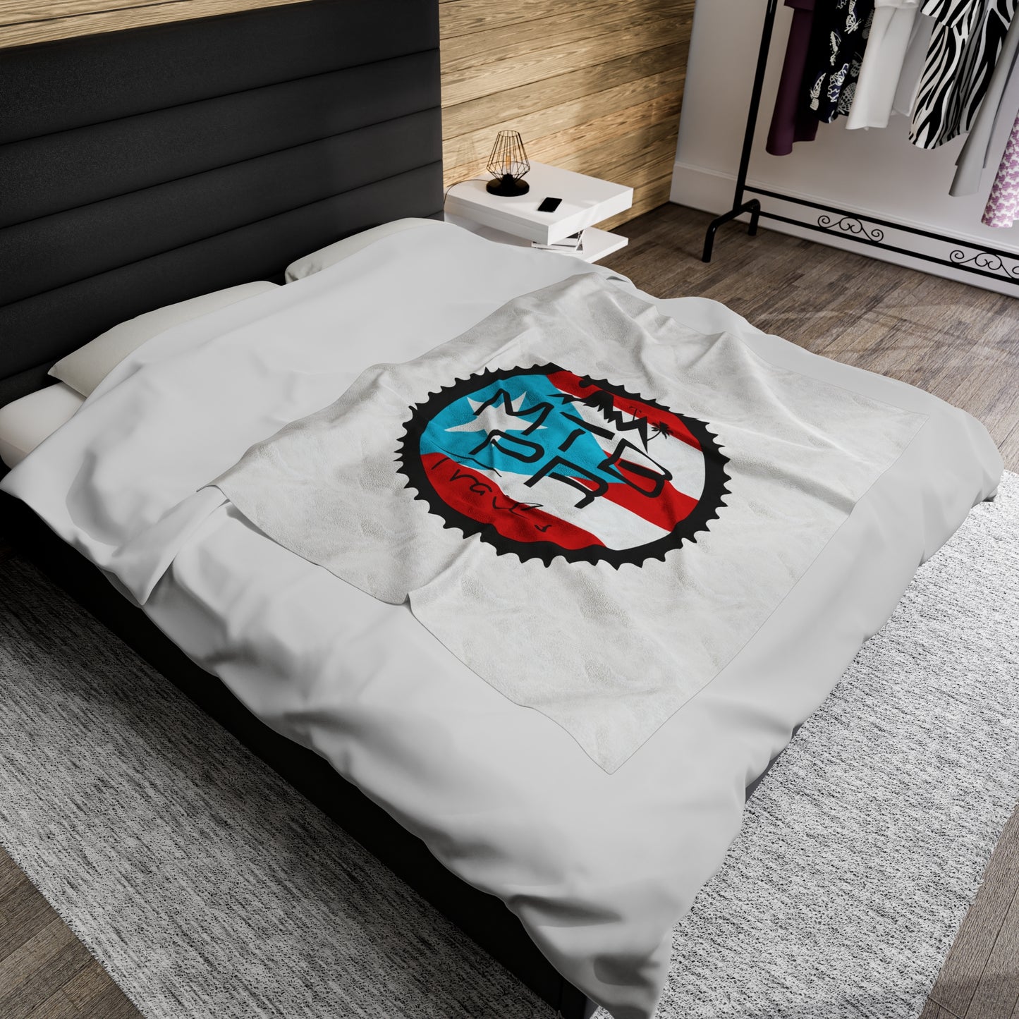 Velveteen Plush Blanket - MTB PR Trals - Bandera