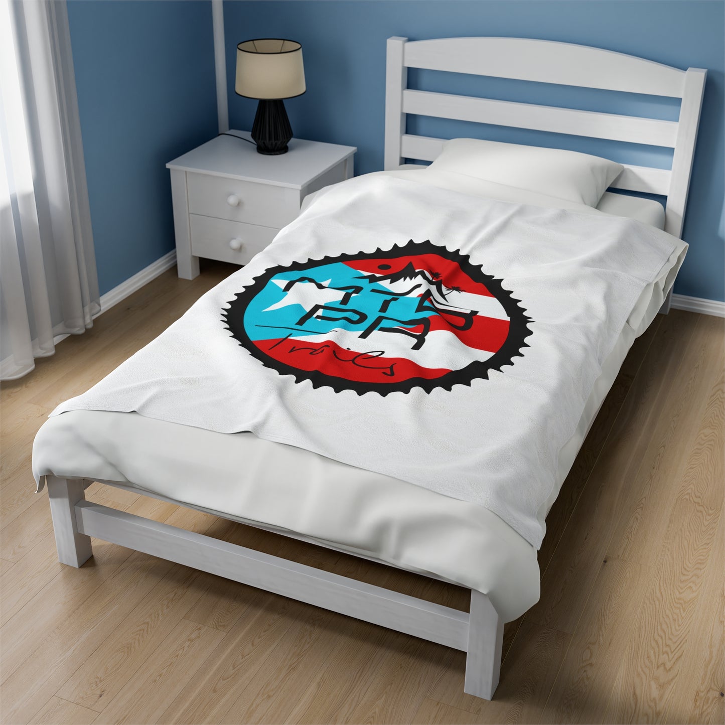 Velveteen Plush Blanket - MTB PR Trals - Bandera