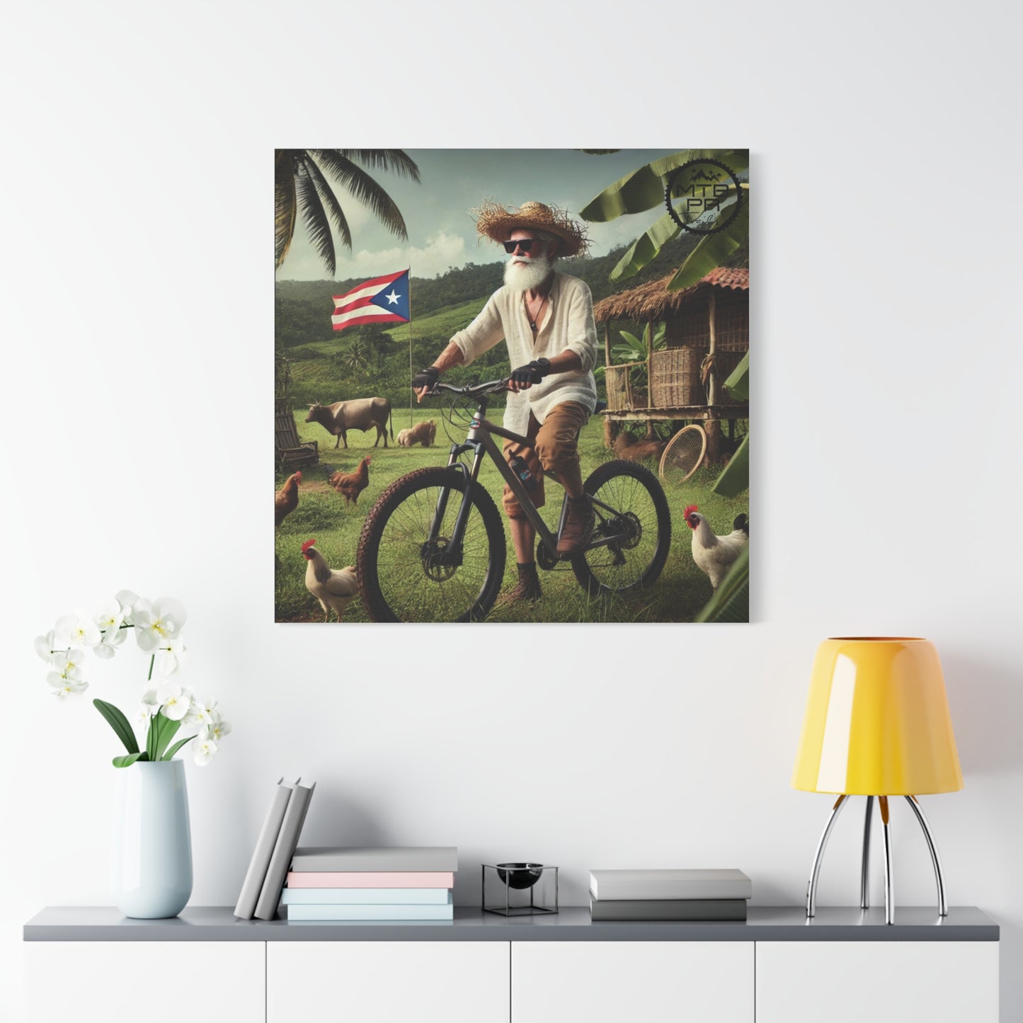 El Jibaro MTB - Matte Canvas, Stretched, 1.25"