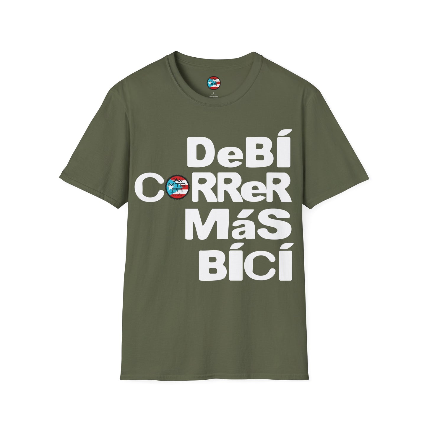 DeBI CoRReR MaS BICI - White - MTB PR TRAILS - Unisex Softstyle T-Shirt