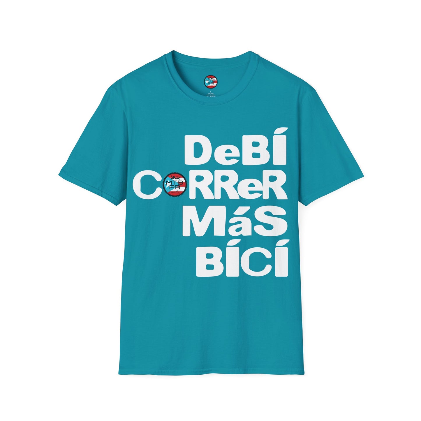DeBI CoRReR MaS BICI - White - MTB PR TRAILS - Unisex Softstyle T-Shirt
