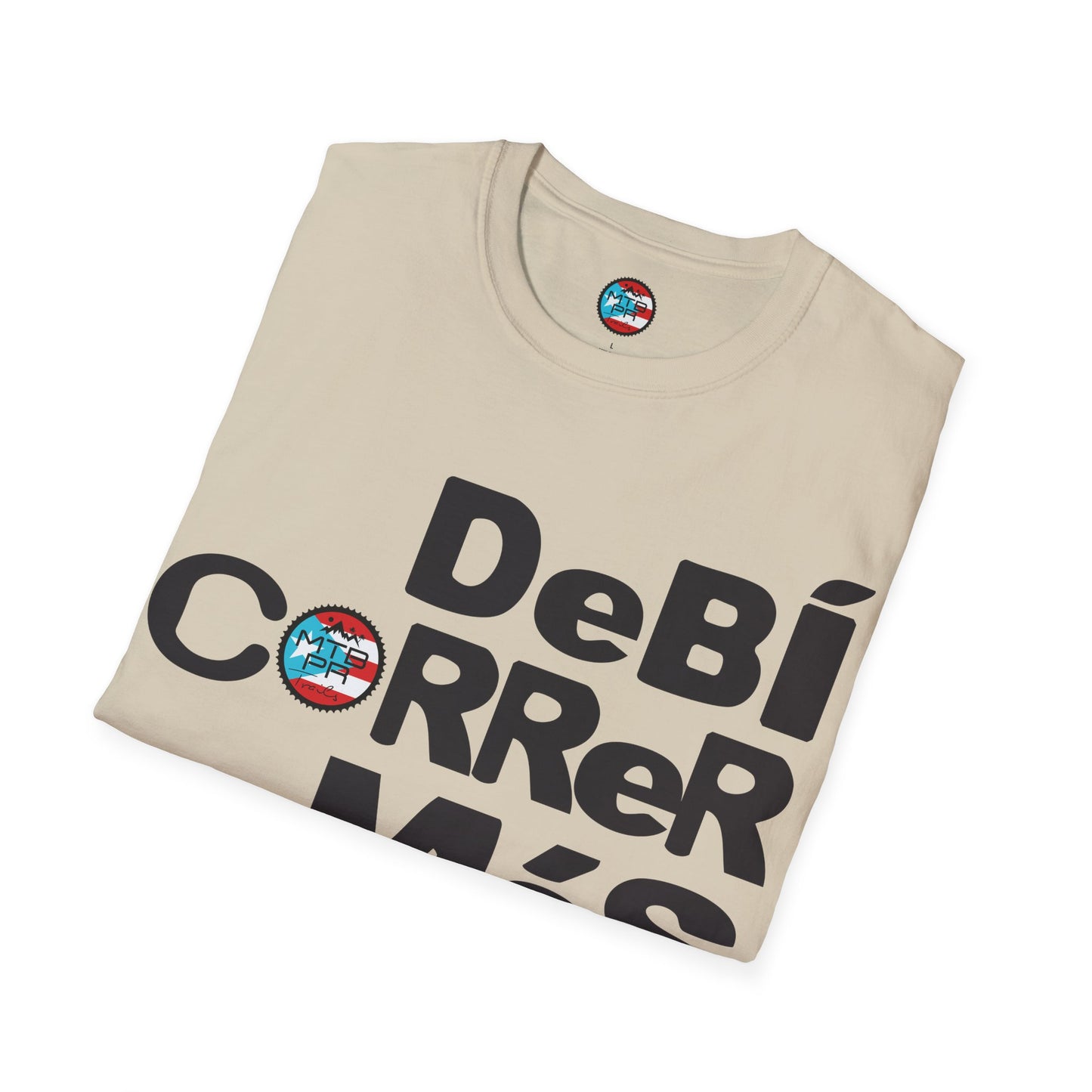 DeBI CoRReR MaS BICI - Black - MTB PR TRAILS - Unisex Softstyle T-Shirt