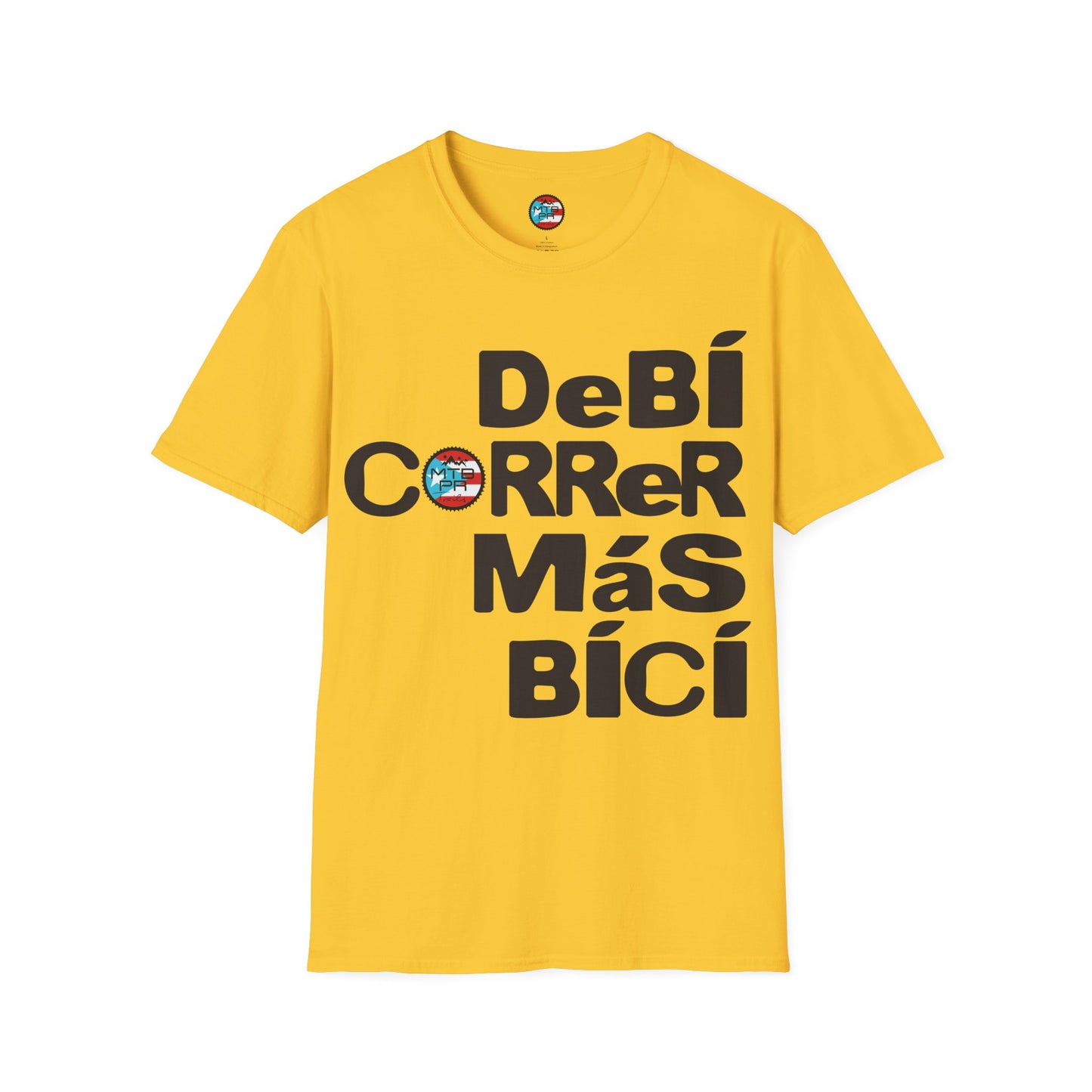DeBI CoRReR MaS BICI - Black - MTB PR TRAILS - Unisex Softstyle T-Shirt