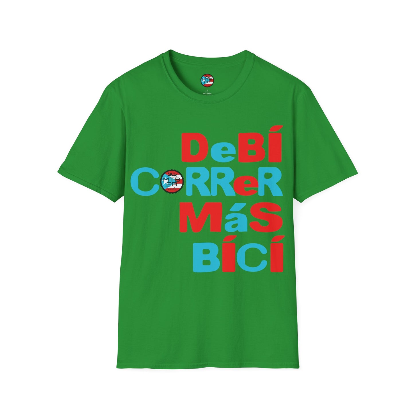 DeBI CoRReR MaS BICI - Bandera - MTB PR TRAILS - Unisex Softstyle T-Shirt