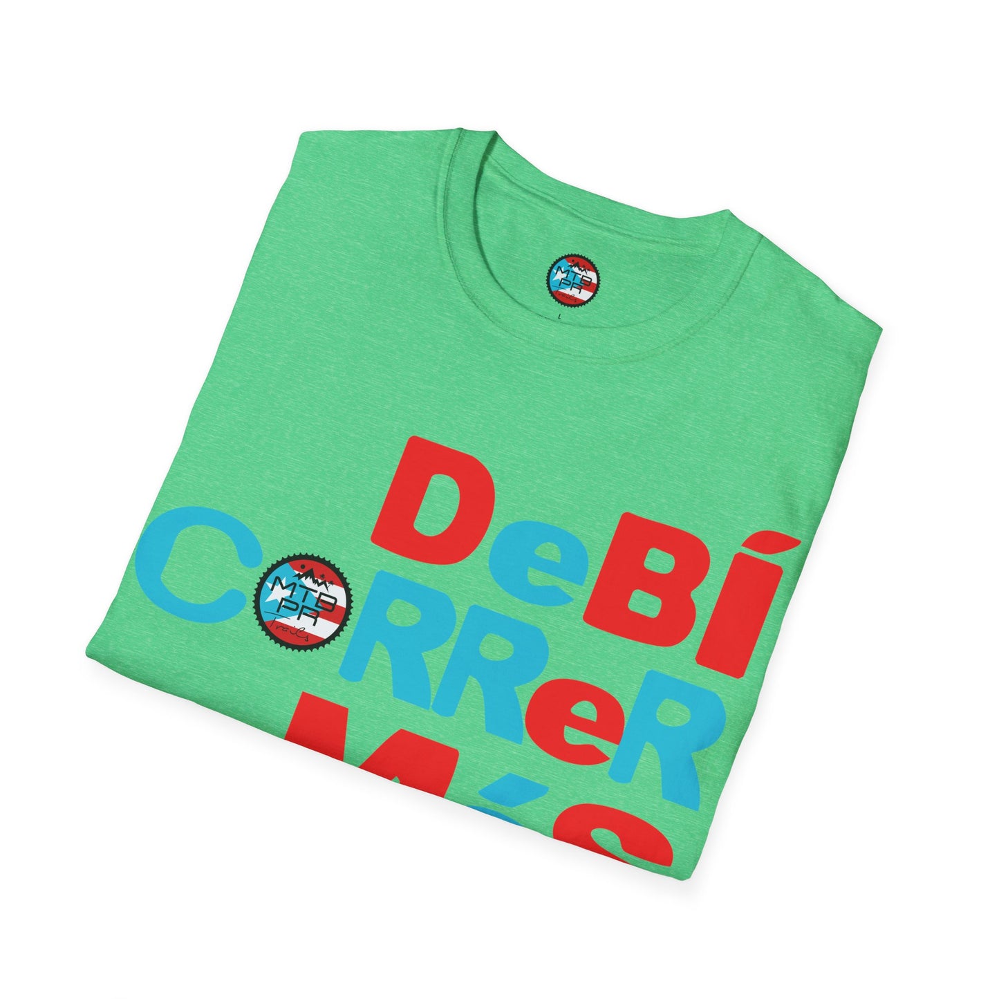 DeBI CoRReR MaS BICI - Bandera - MTB PR TRAILS - Unisex Softstyle T-Shirt