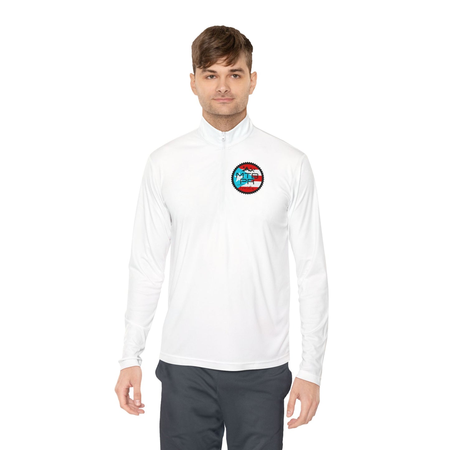 Unisex Quarter-Zip Pullover - MTB PR Trails - Bandera