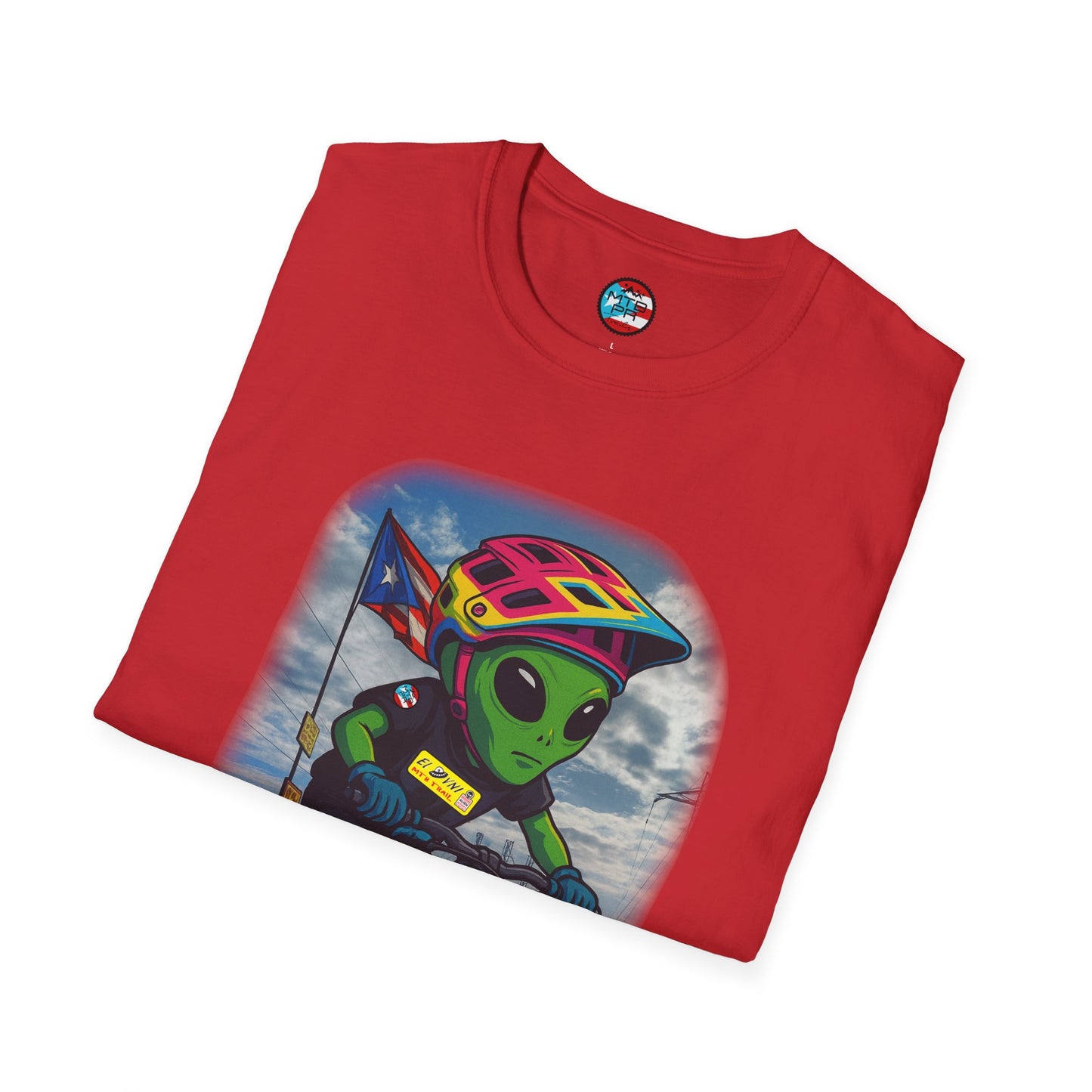 "Ride The Everest" - El Ovni MTB - MTB PR TRAILS - Unisex Softstyle T-Shirt