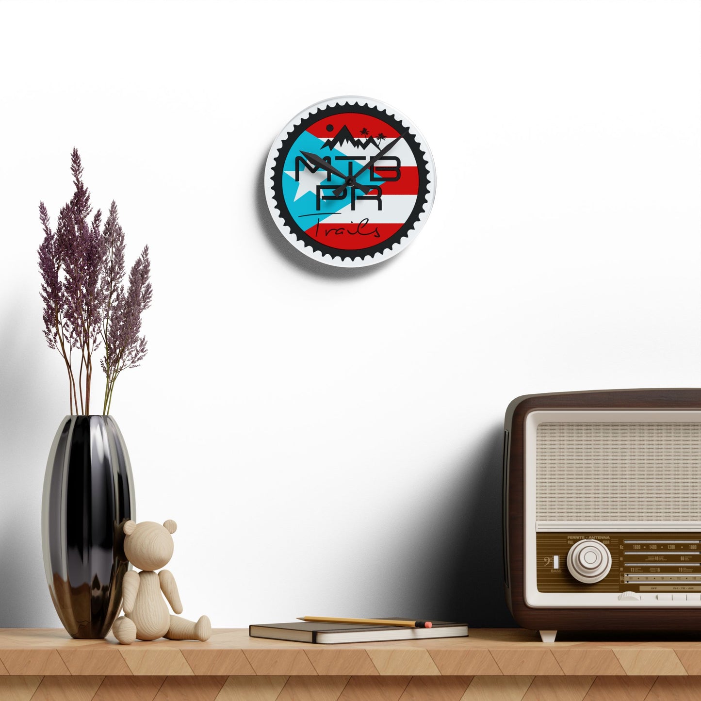 Acrylic Wall Clock - MTB PR Trails - Bandera