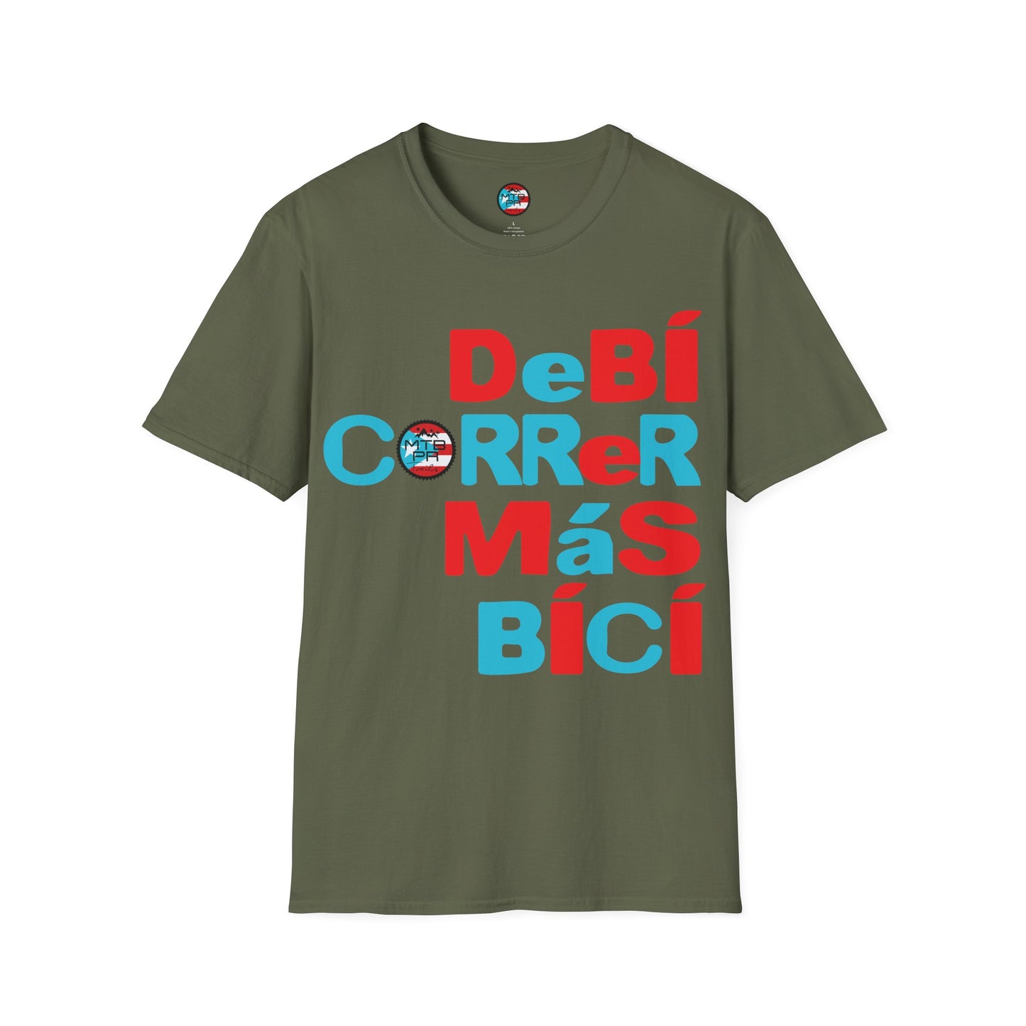 DeBI CoRReR MaS BICI - Bandera - MTB PR TRAILS - Unisex Softstyle T-Shirt