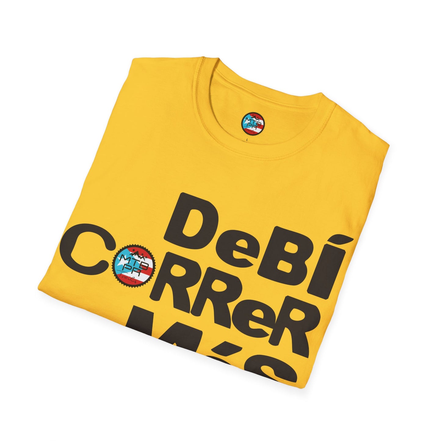 DeBI CoRReR MaS BICI - Black - MTB PR TRAILS - Unisex Softstyle T-Shirt