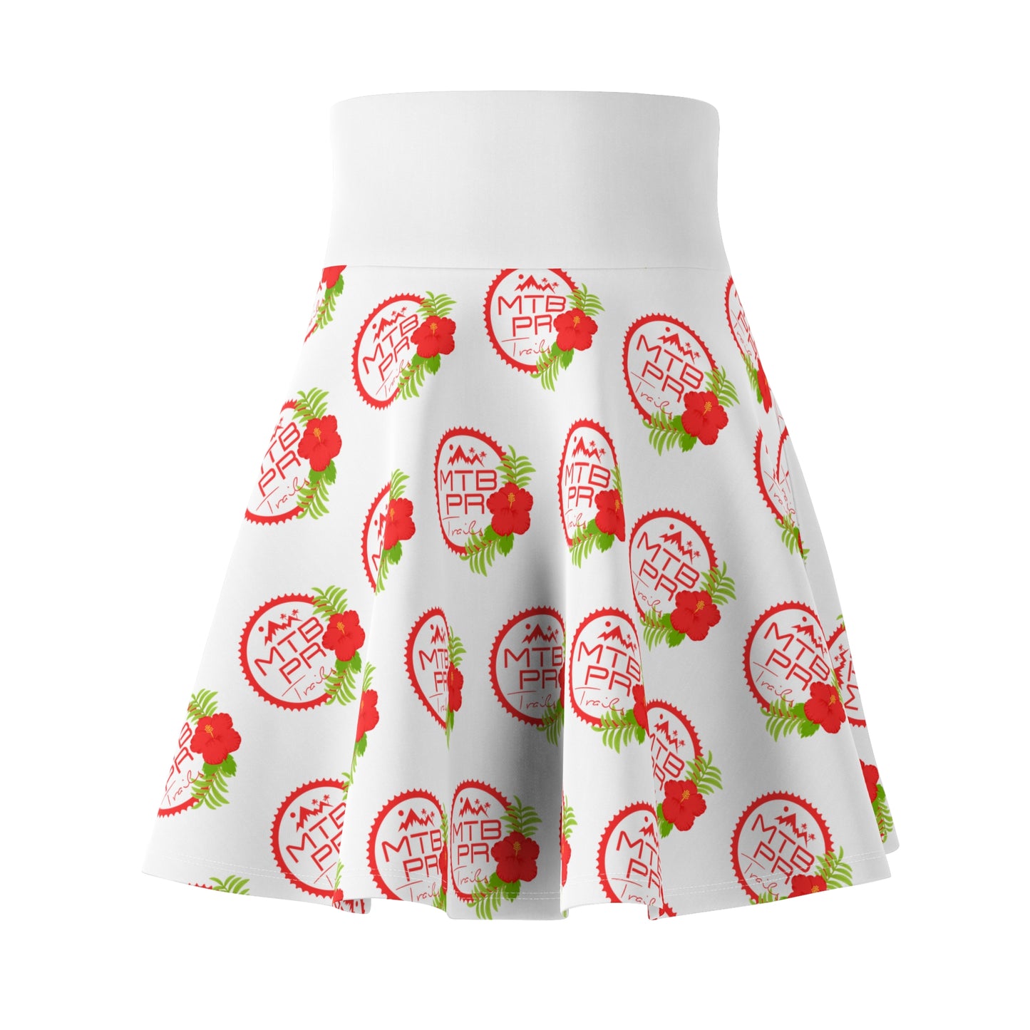 Women's Skater Skirt (AOP) - MTB PR Trails - Amapola